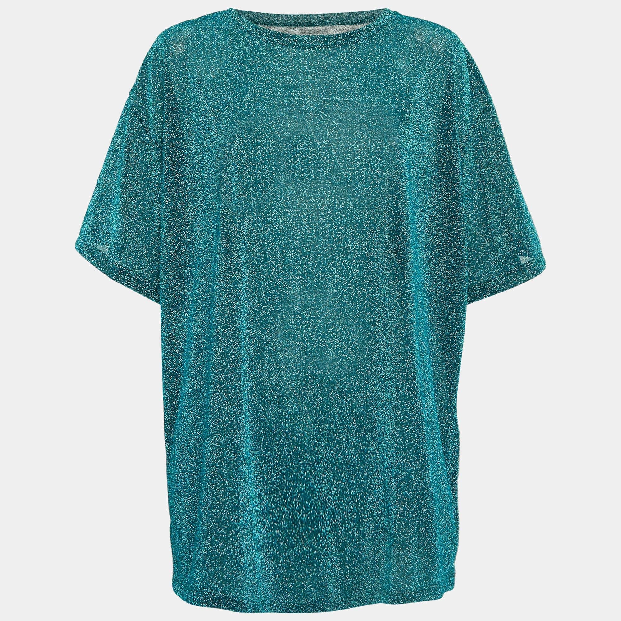 Blue Lurex Knit T - Shirt