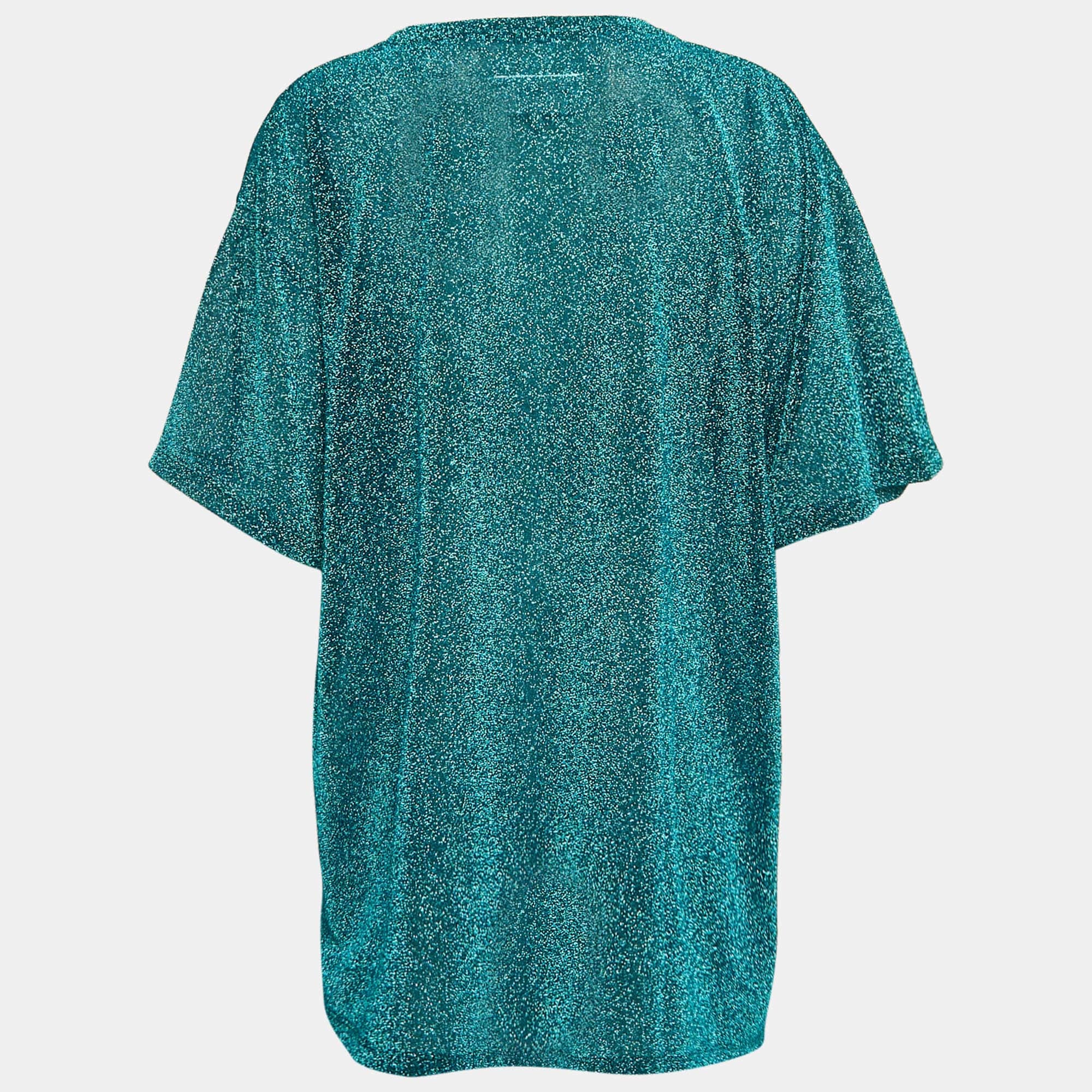 Blue Lurex Knit T - Shirt