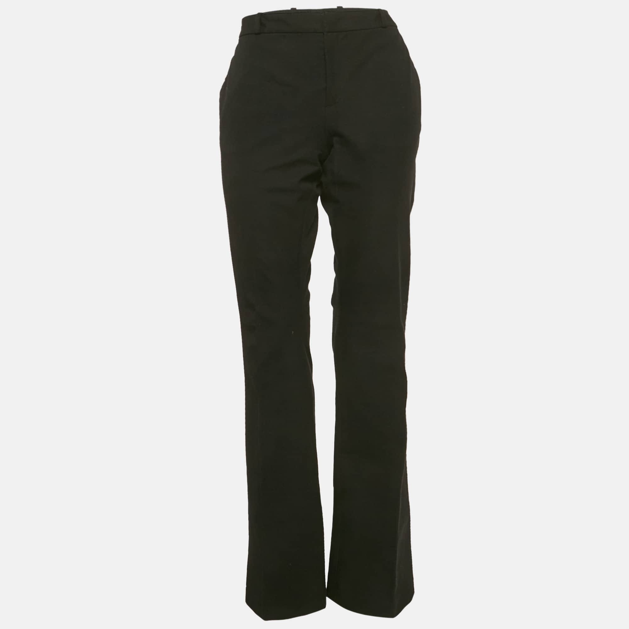 GABARDINE Black Gabardine Wide Leg New Rocket Trousers
