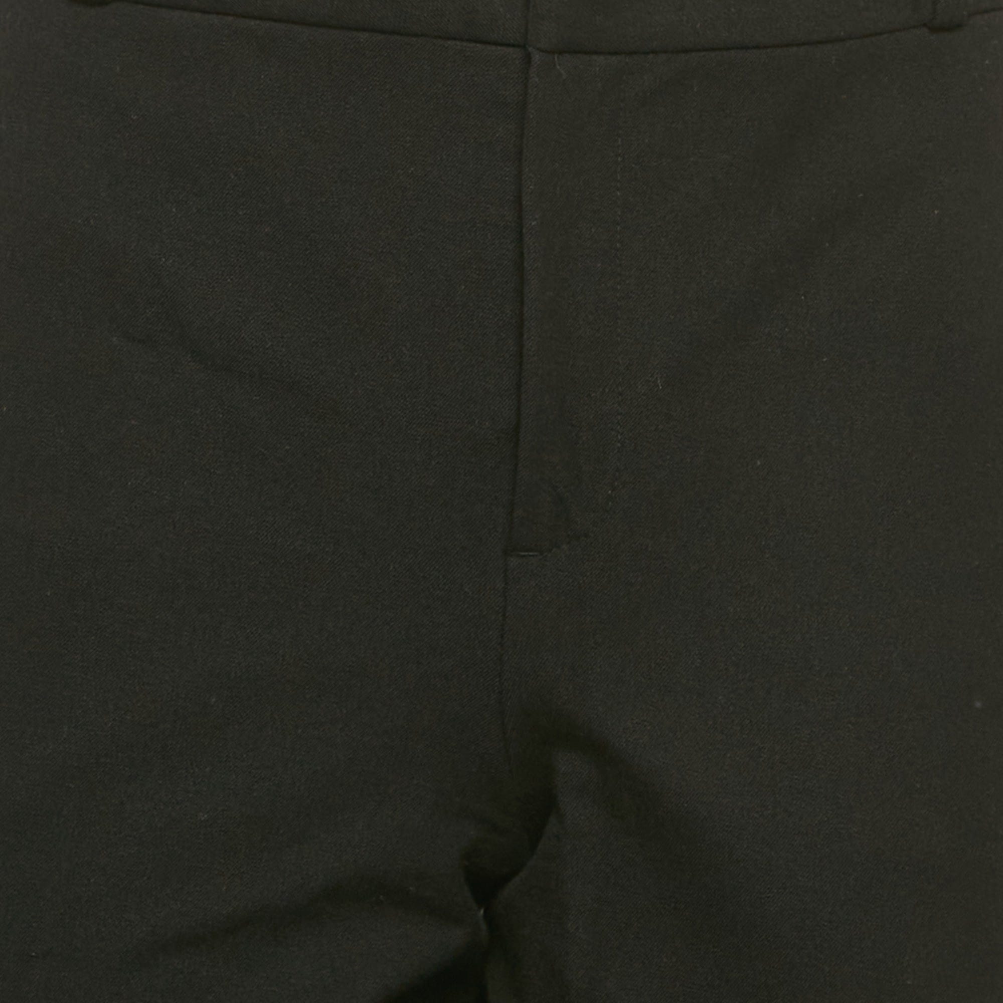 GABARDINE Black Gabardine Wide Leg New Rocket Trousers