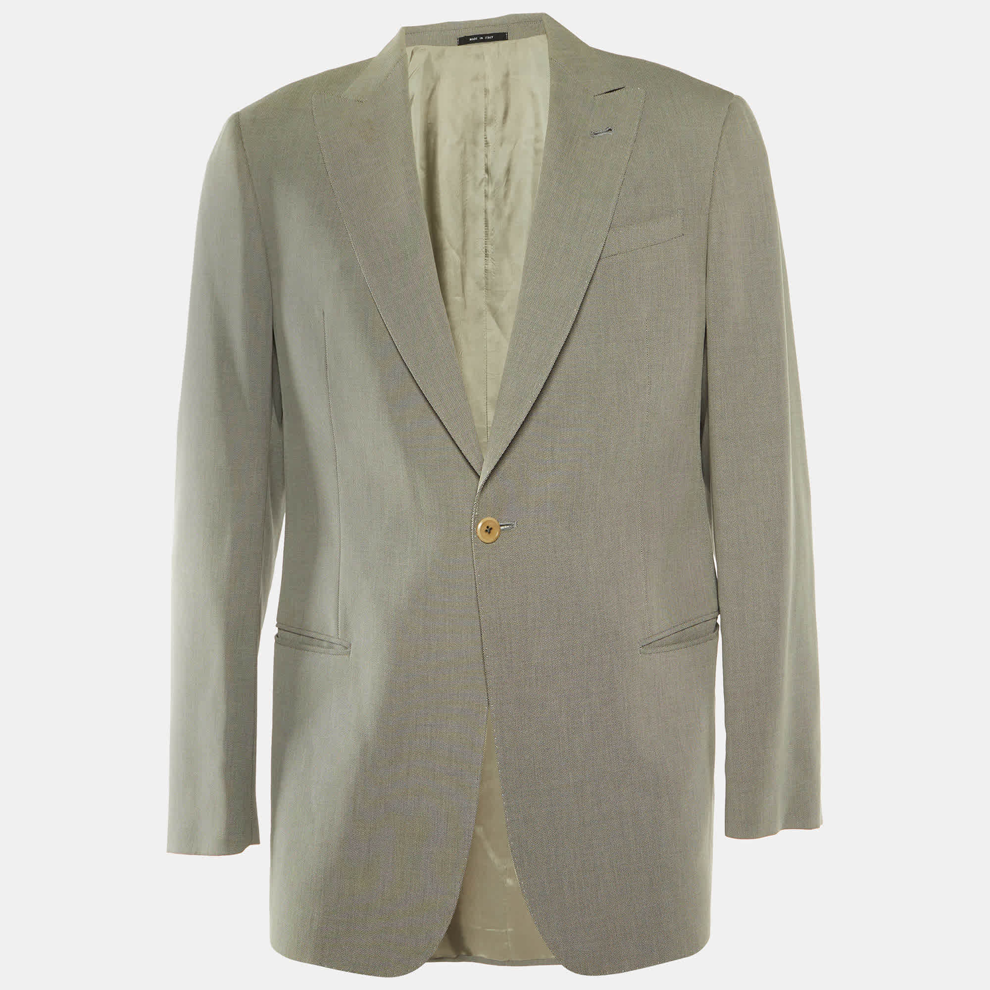 BLEND Grey Cotton Blend Regular Fit Blazer
