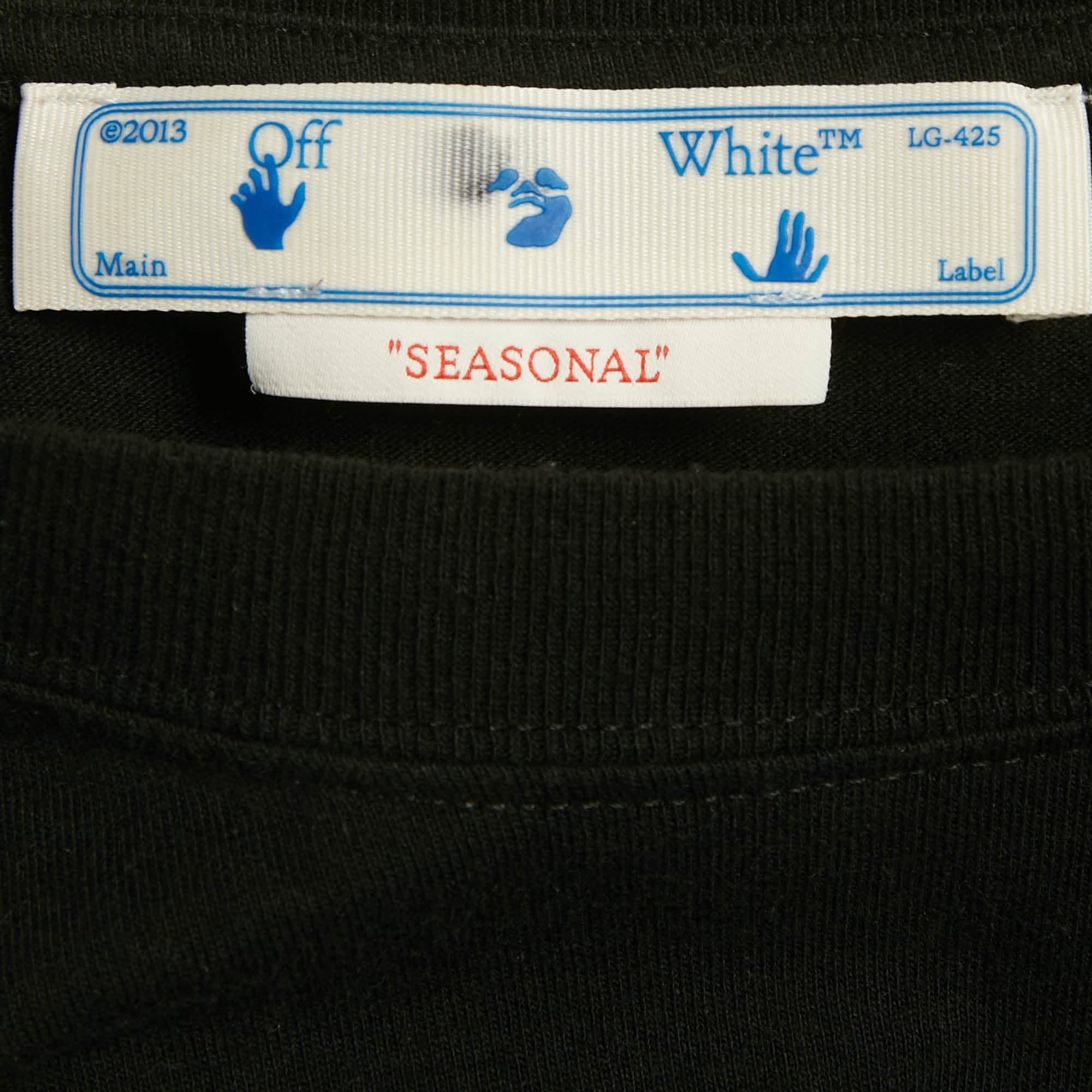 Logo Black Logo Embroidered Cotton Crewneck T - Shirt