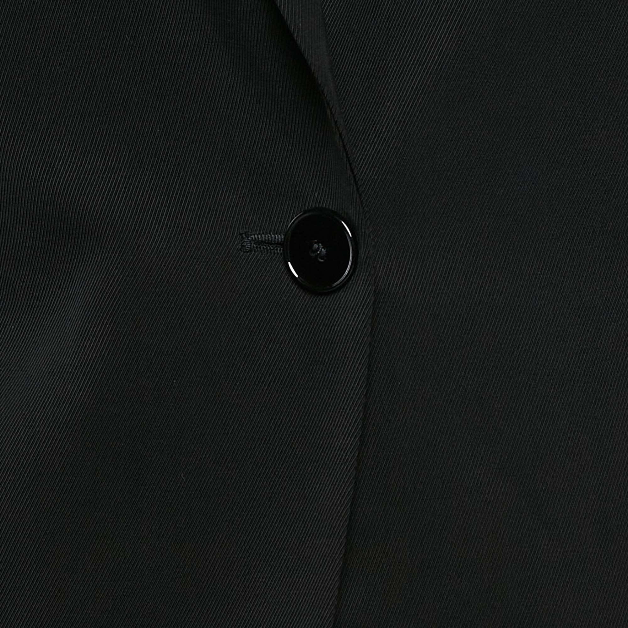 GABARDINE Black Gabardine Single Breasted Blazer