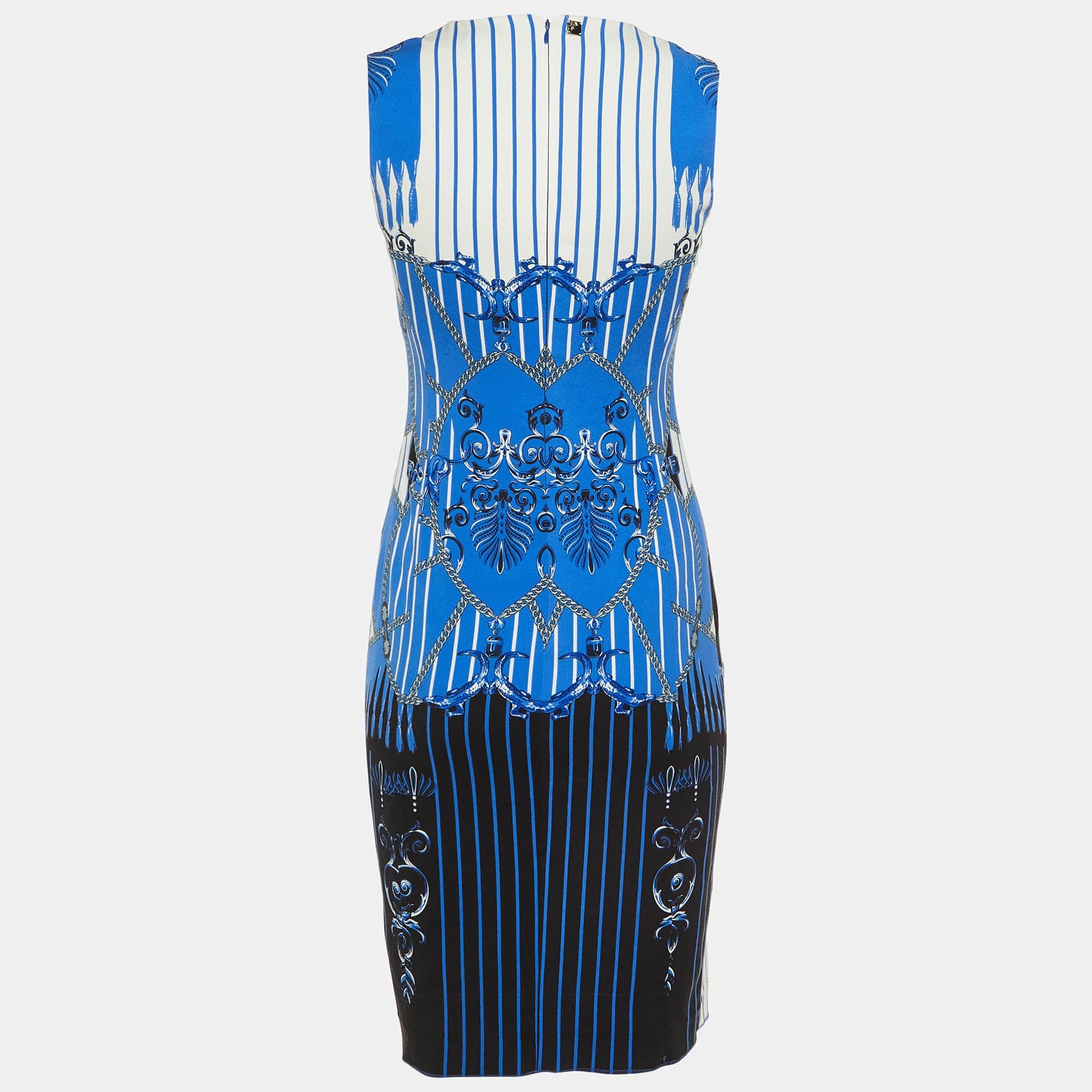 Blue Collection Blue Chain Print Crepe Sleeveless Dress