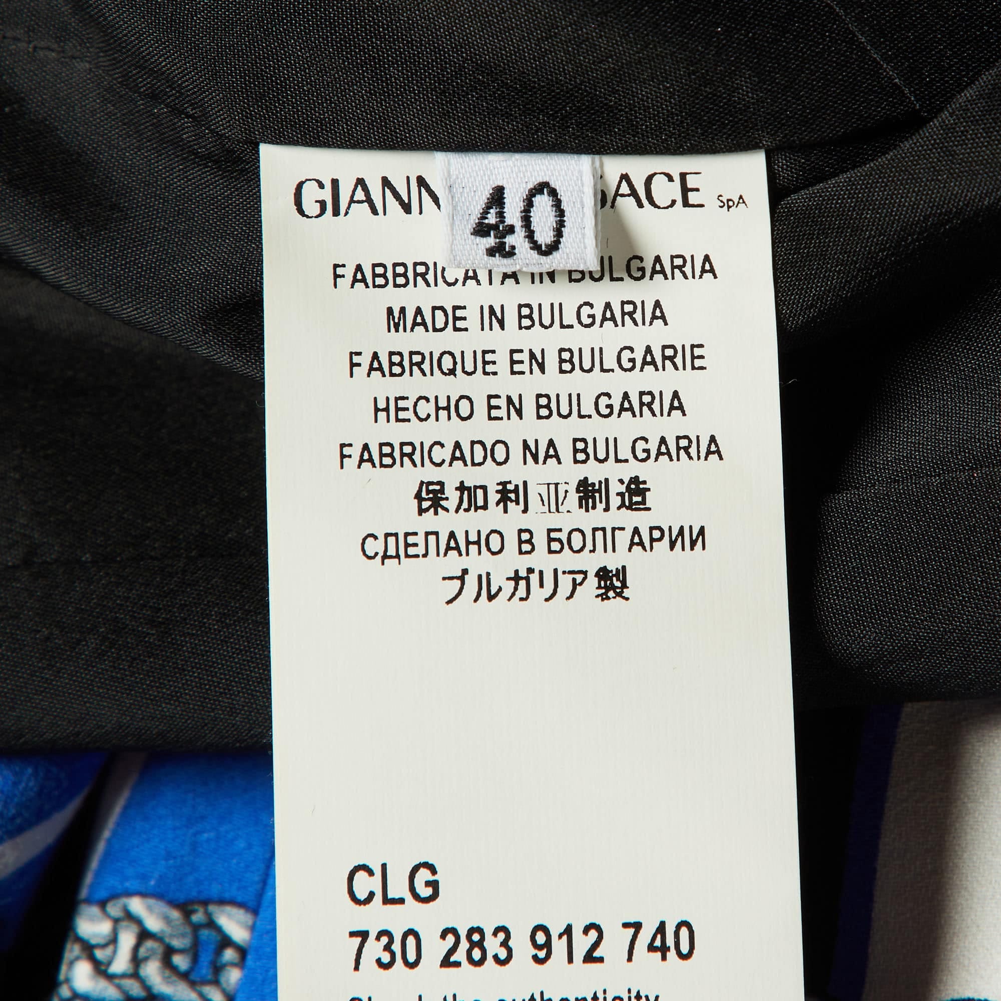 Blue Collection Blue Chain Print Crepe Sleeveless Dress