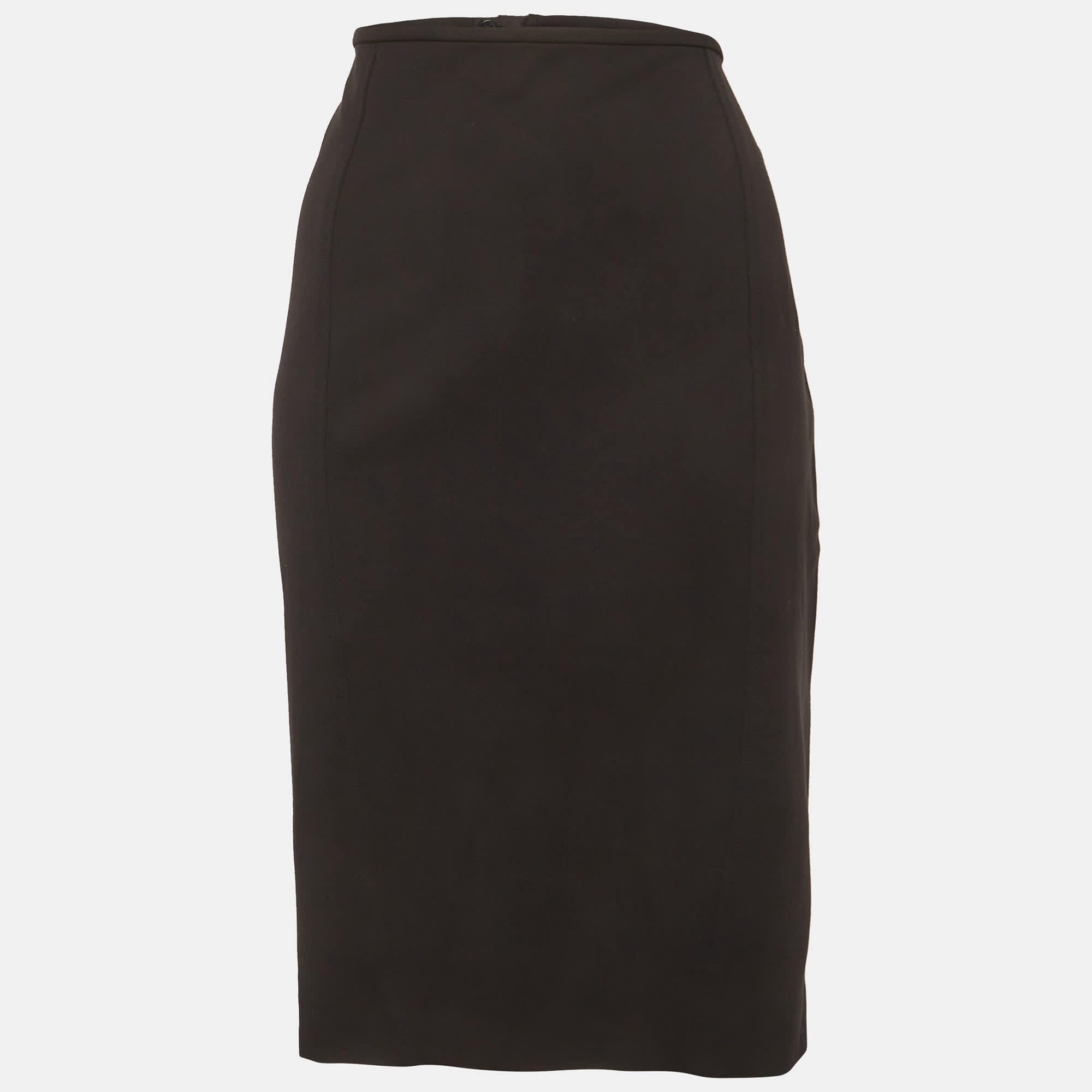Armani Collezioni Black Jersey Pencil Skirt