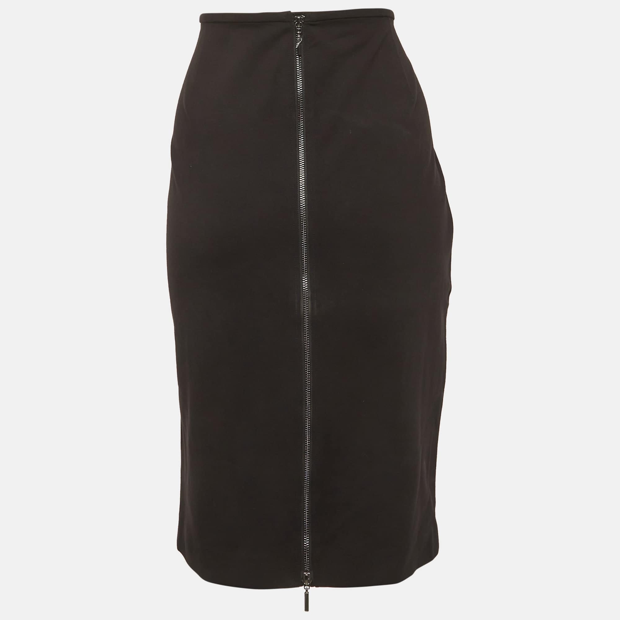 Armani Collezioni Black Jersey Pencil Skirt