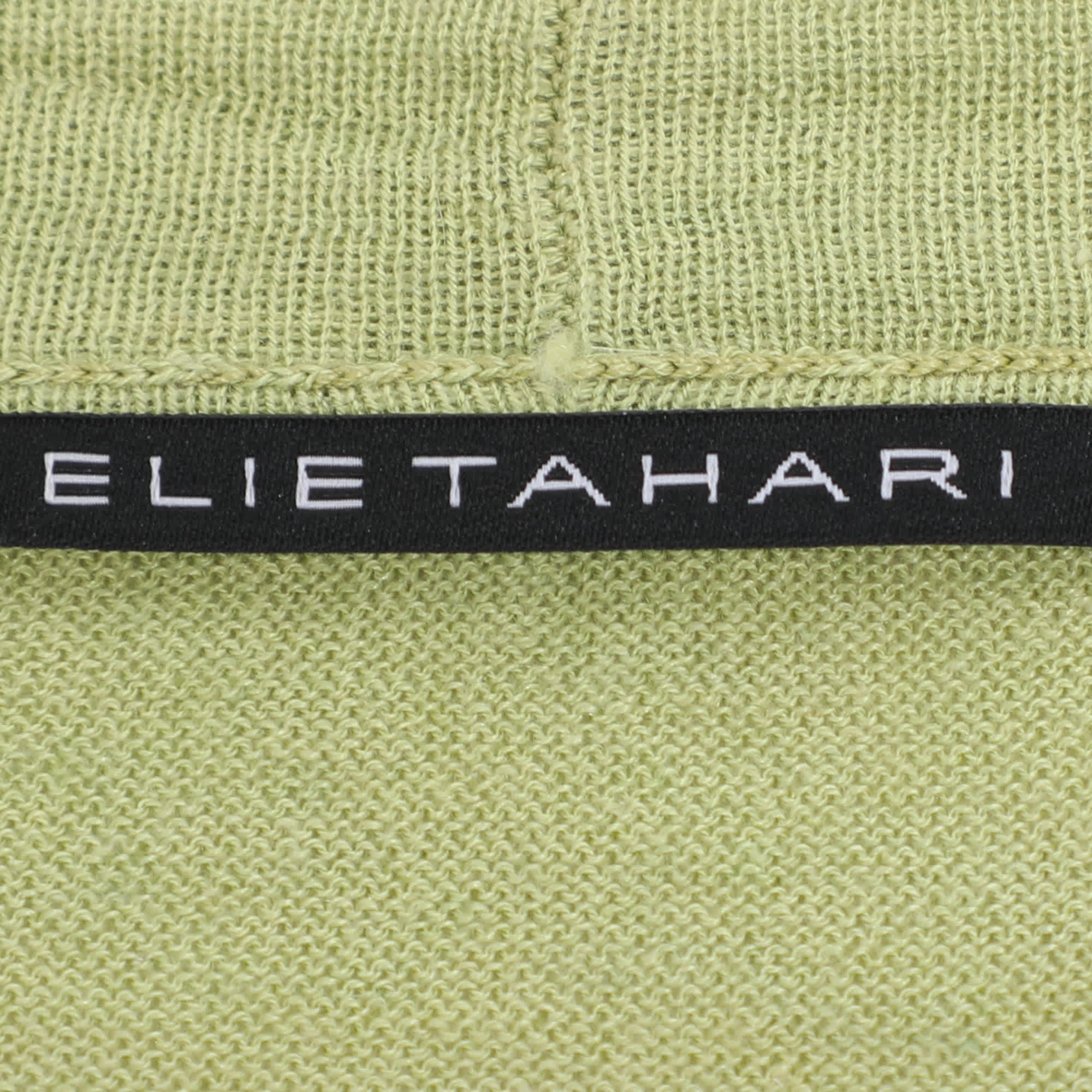 Elie Tahari Green Stretch Knit Sammy Long Sleeve Sweatshirt