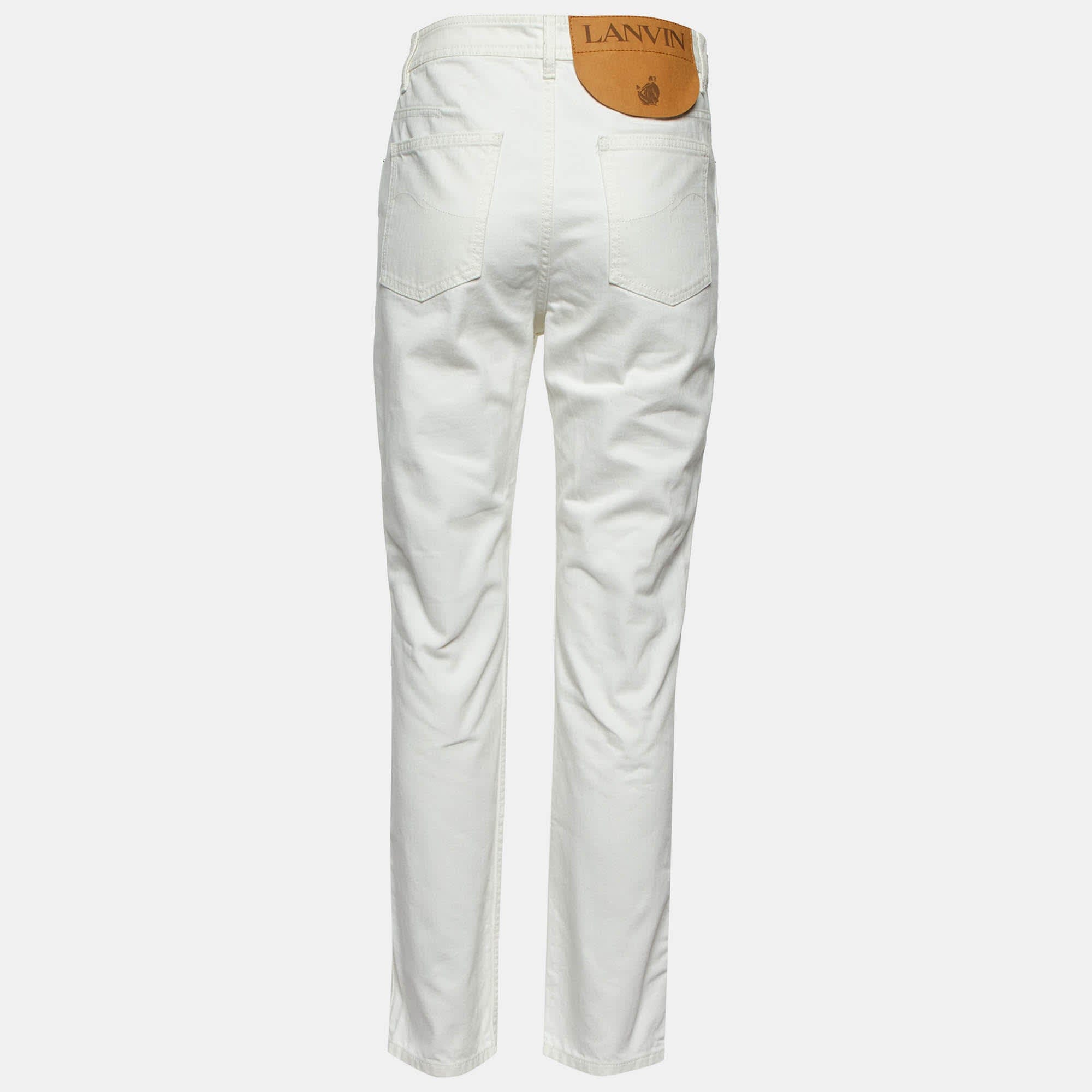 White Denim Jeans M Waist 28"