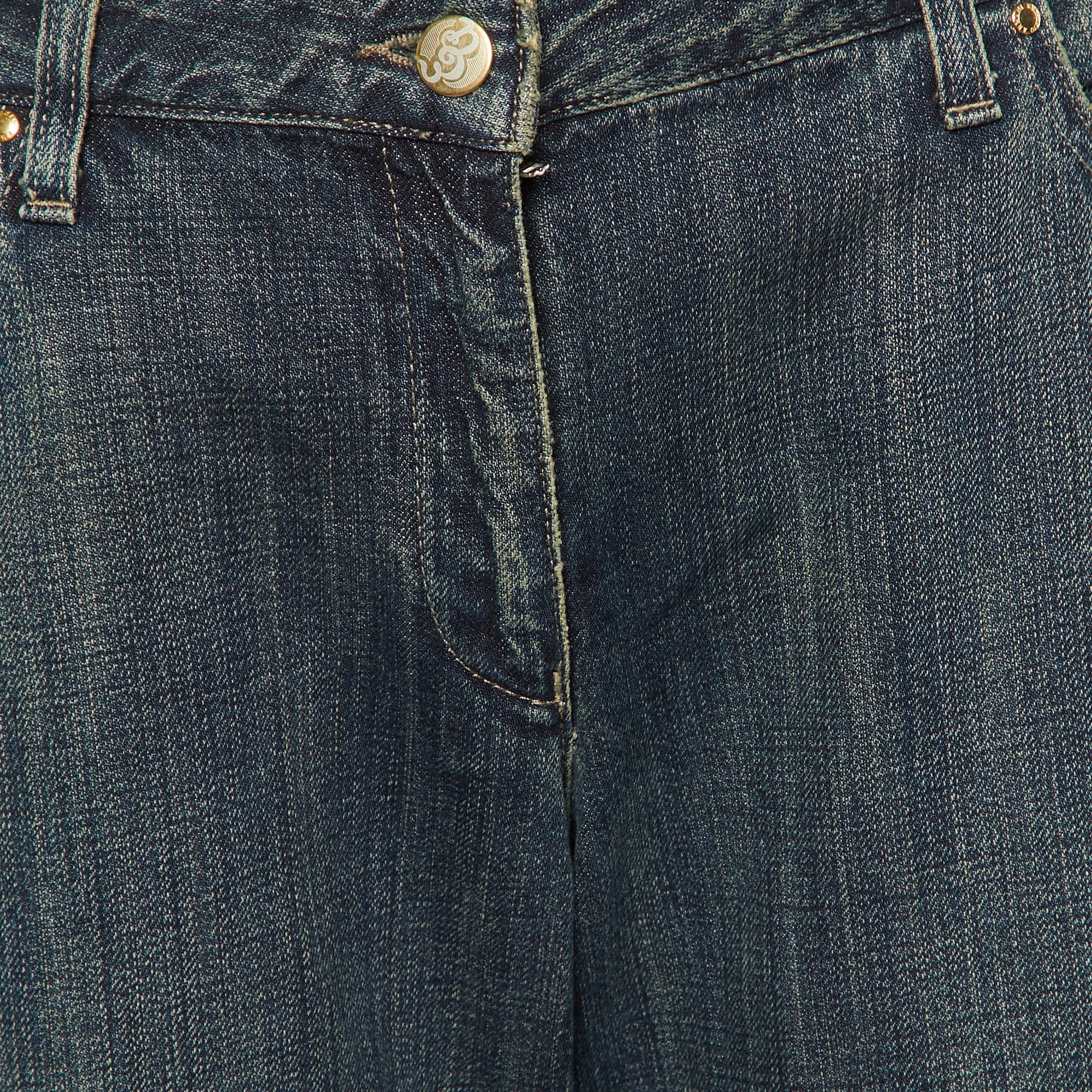Blue Washed Denim Jeans L Waist 31"