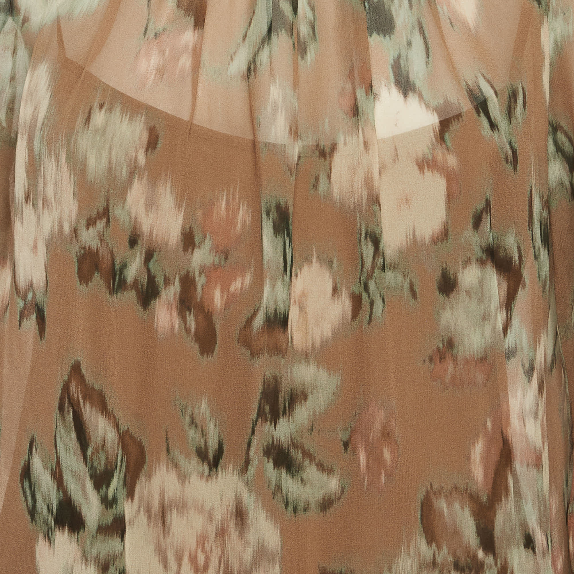Max Mara Studio Multicolour Floral Print Chiffon Long Sleeve Blouse