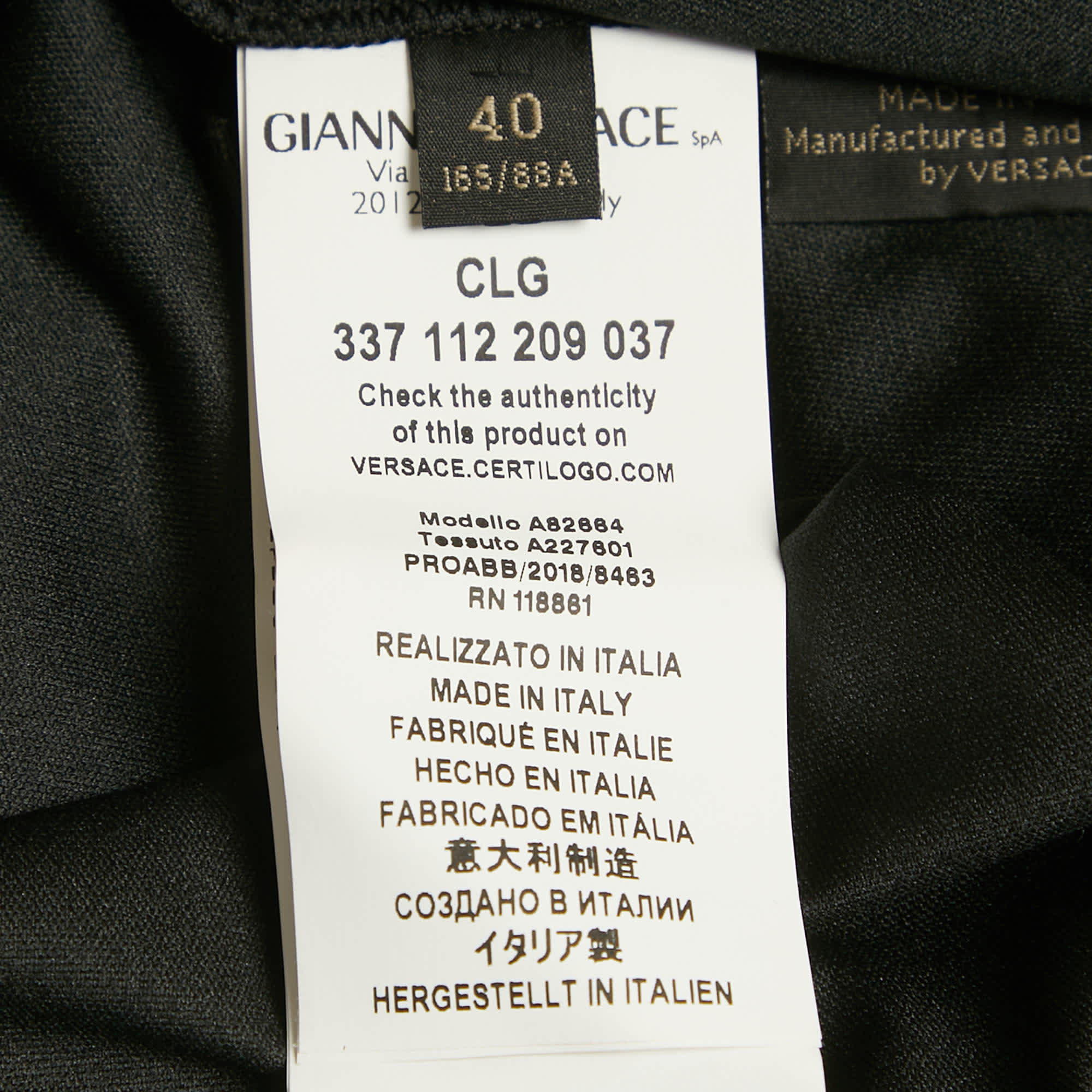 Gianni Versace Black Graphic Logo Detail Jersey T - Shirt