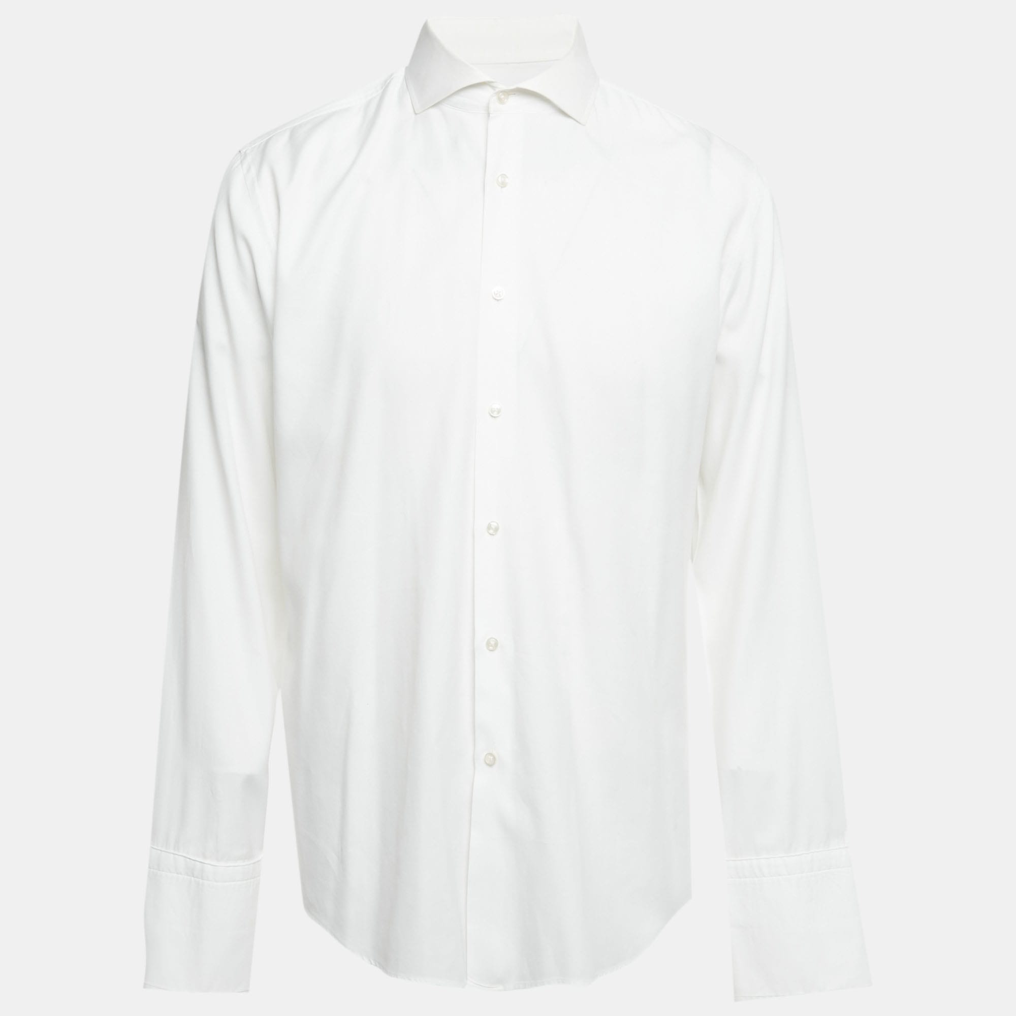 White Cotton Slim Fit Jaiden Shirt Xl