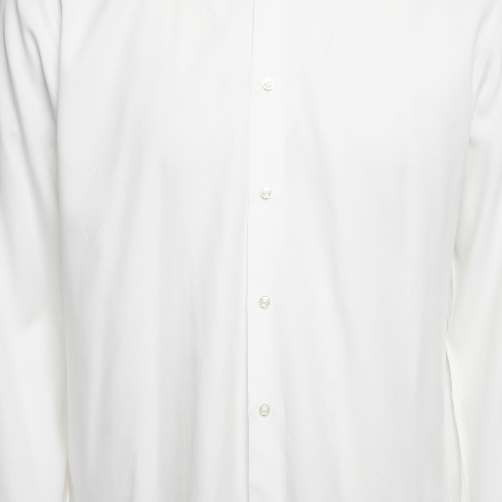 White Cotton Slim Fit Jaiden Shirt Xl