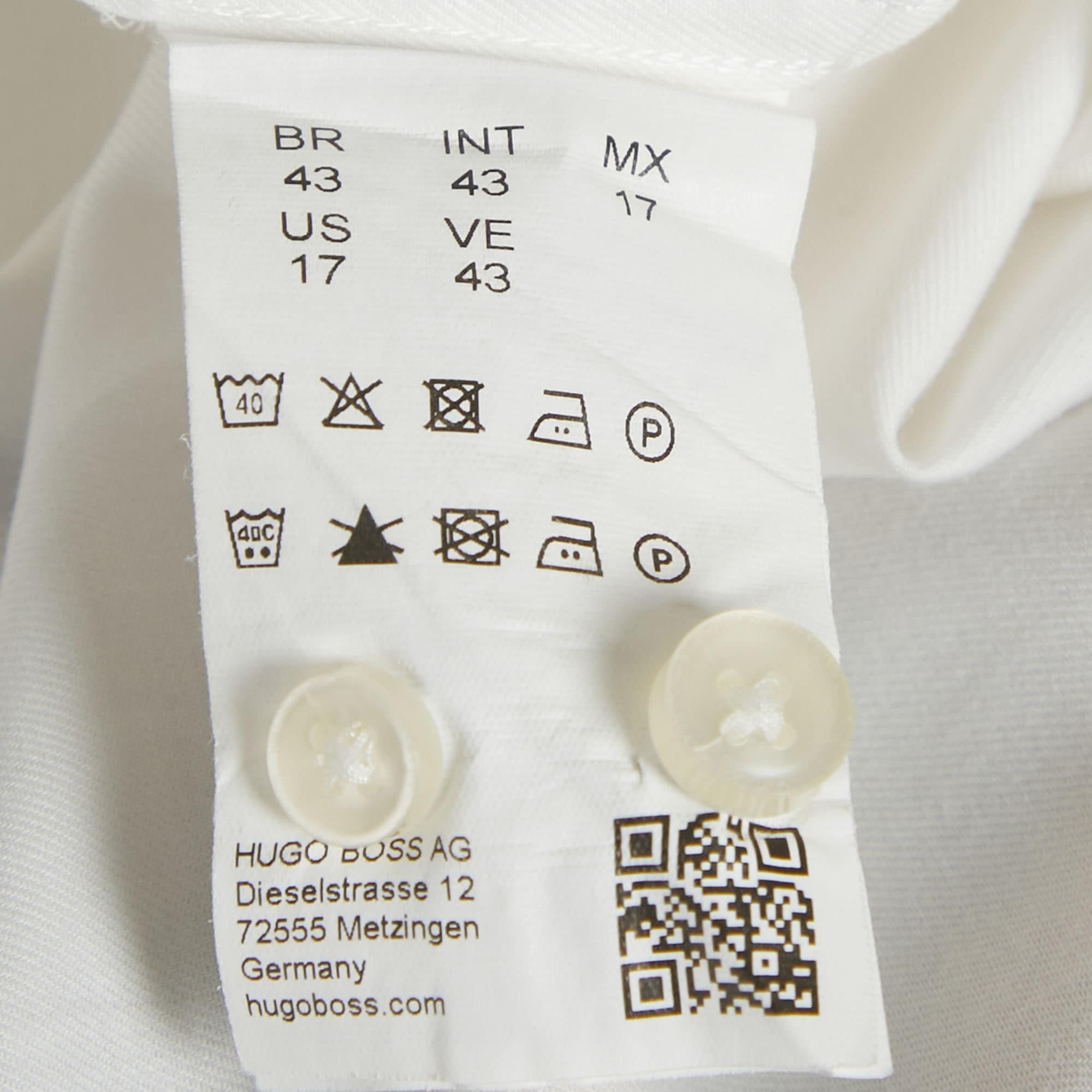 White Cotton Slim Fit Jaiden Shirt Xl