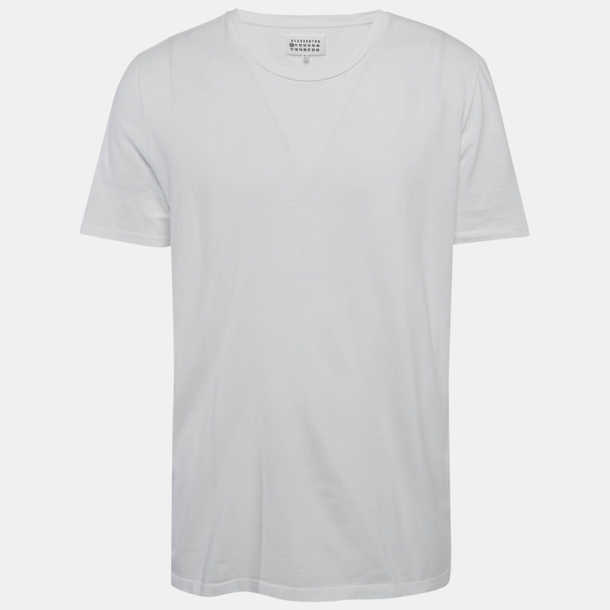 White Jersey Crewneck T - Shirt Xl