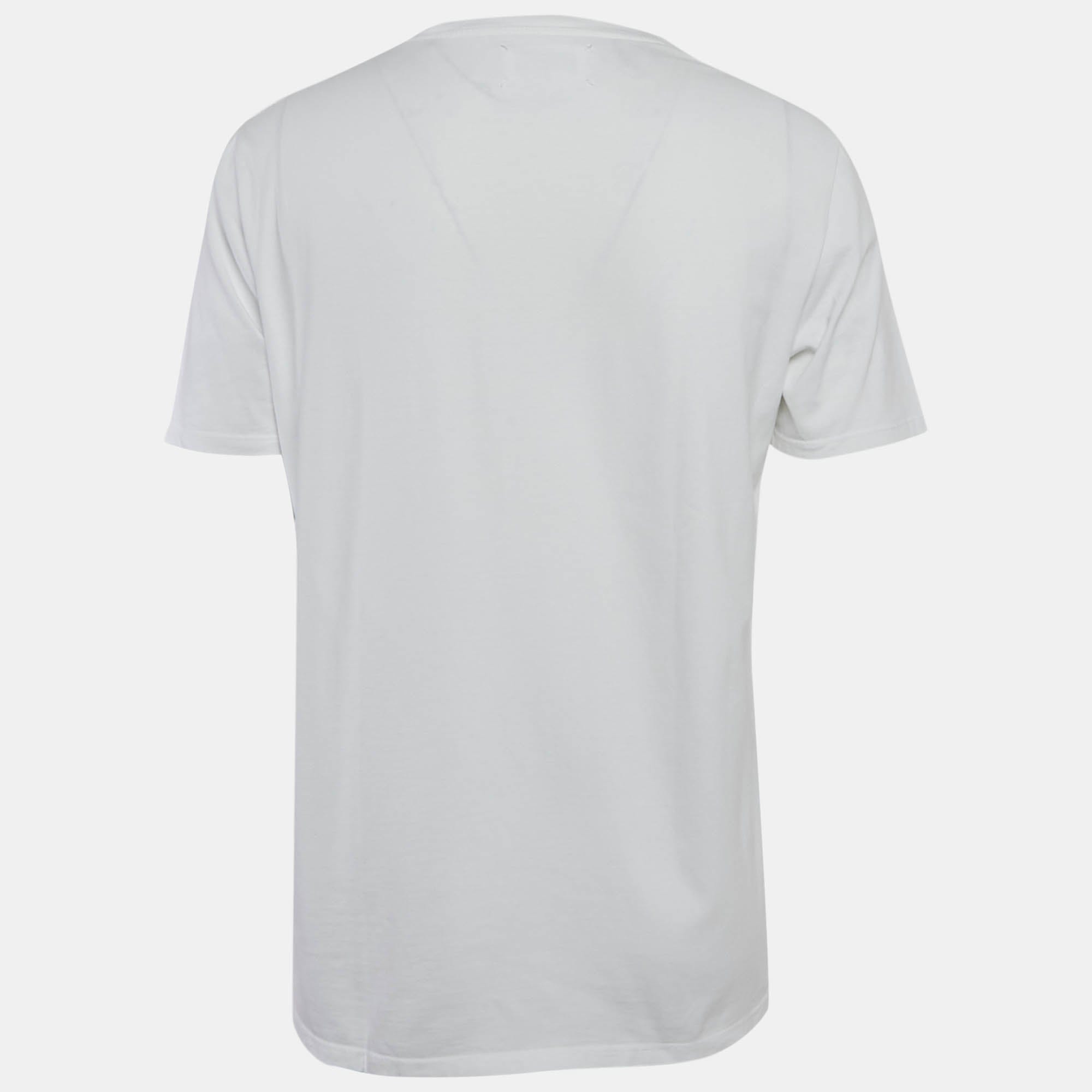White Jersey Crewneck T - Shirt Xl