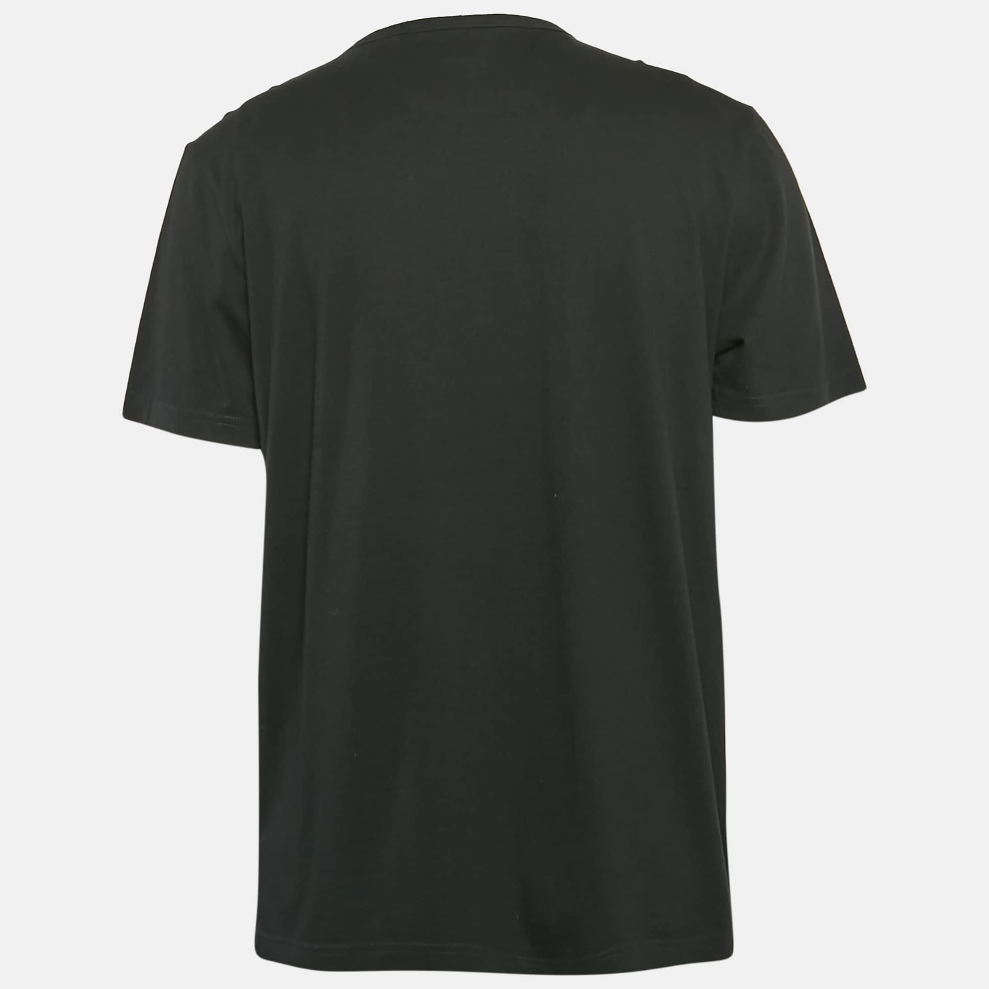 Logo Black Logo Print Jersey Crew Neck T - Shirt Xl
