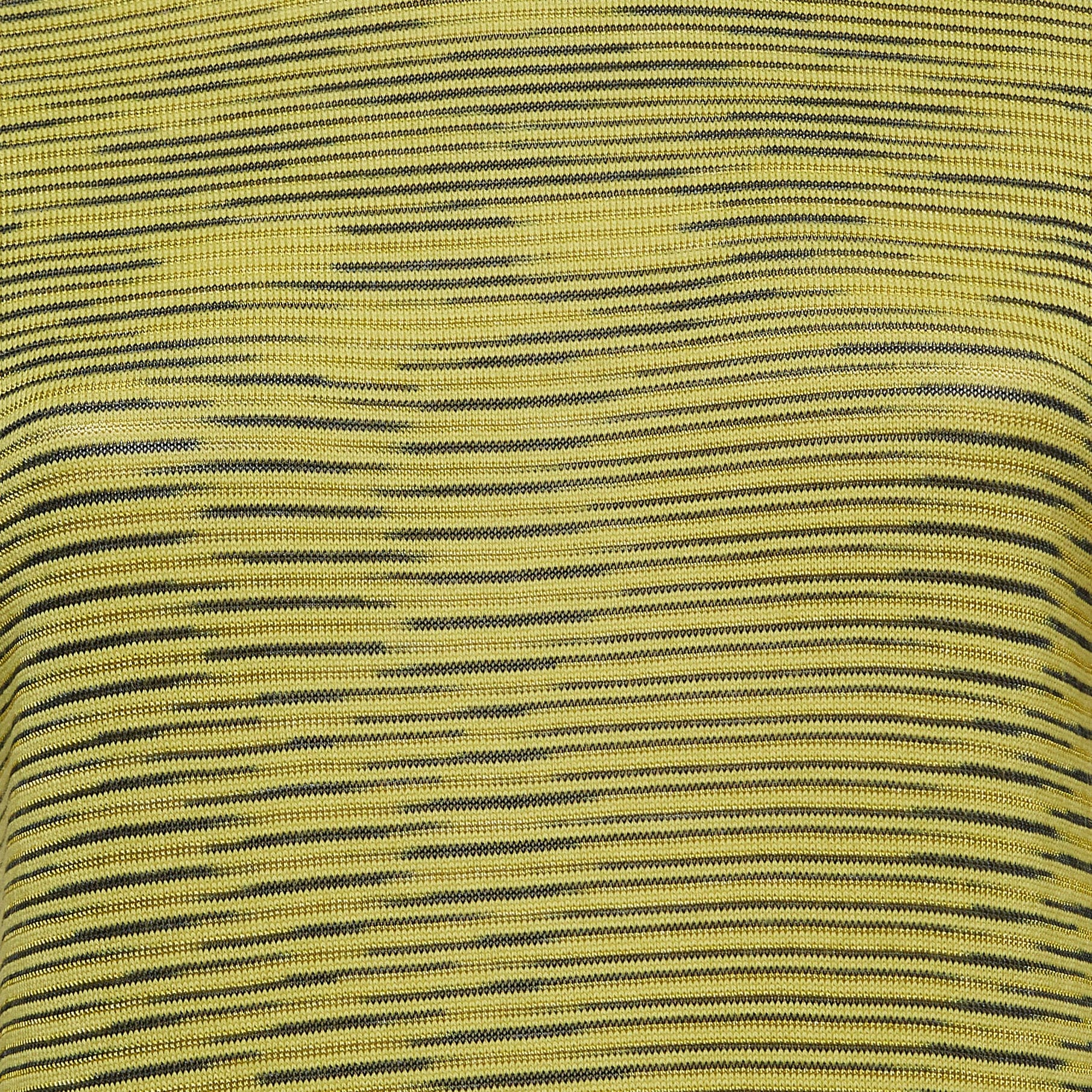 M Missoni Yellow/brown Patterned Knit Turtle Neck Sweater