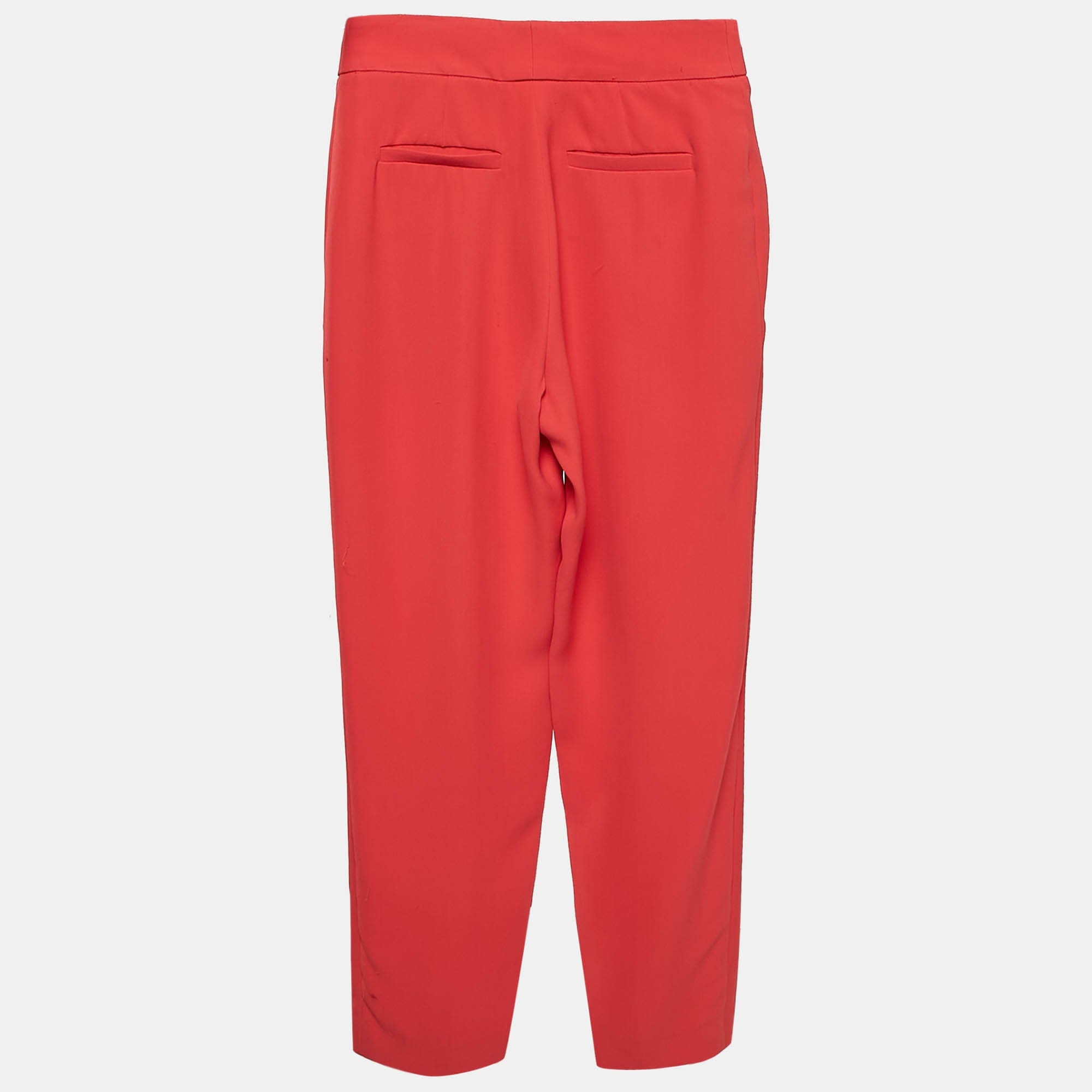 SILK Pink Silk Pleated Trousers