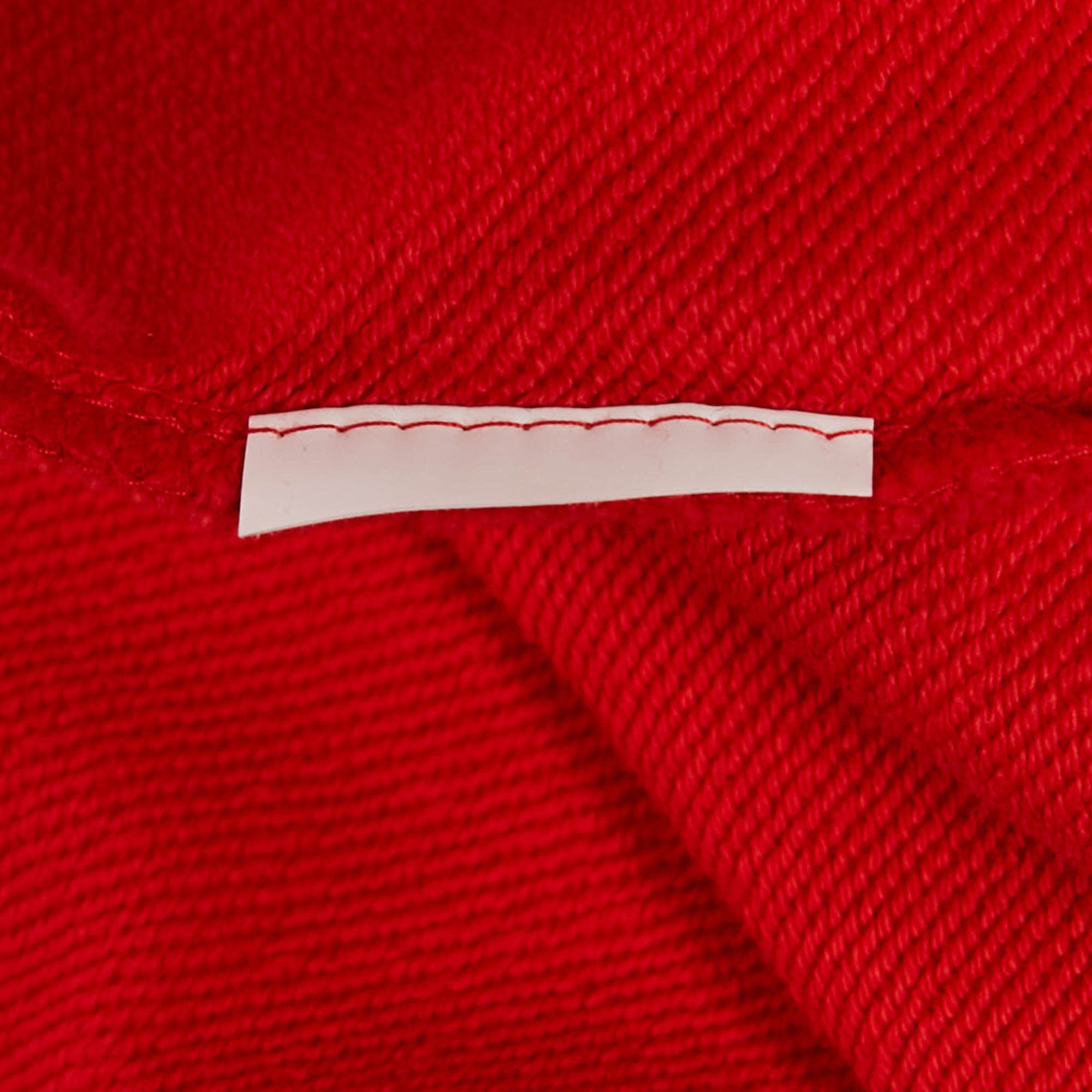 Logo Red Logo Applique Cotton Knit Hooded Sweatshirt