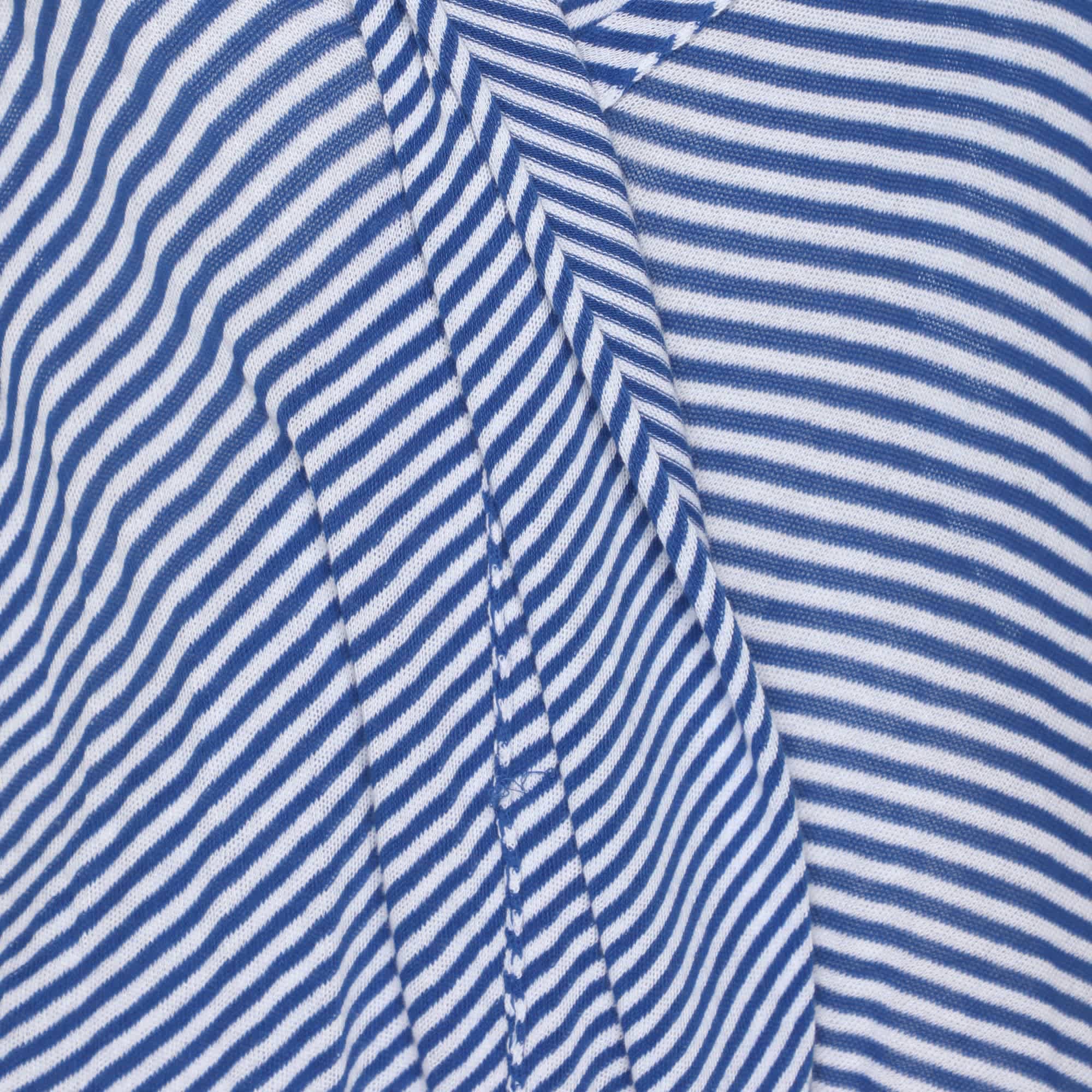 Marina Rinaldi Blue Stripe Stretch Knit Cardigan