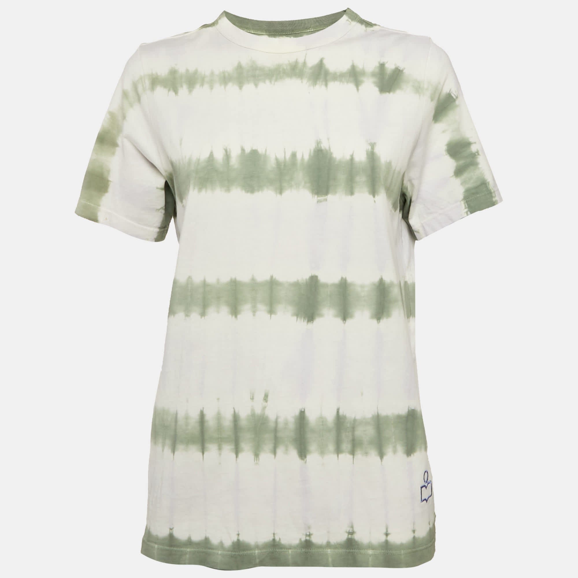 Etoile White/green Tie - Dye Cotton Dena T - Shirt