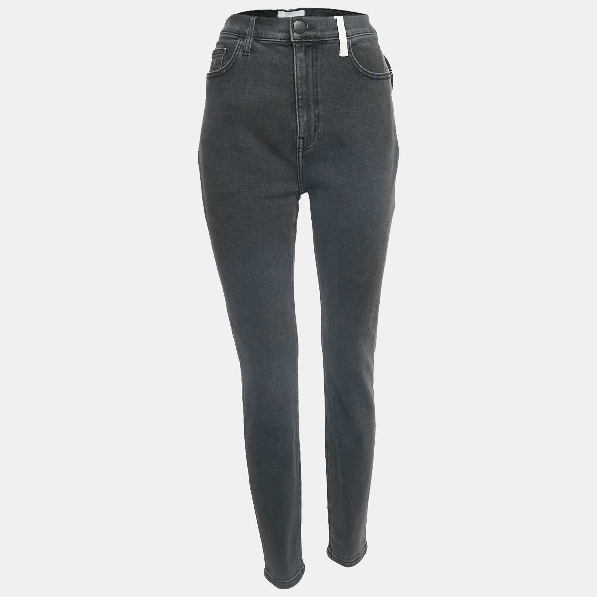High t Grey Denim The Ultra High Waist Skinny Jeans L Waist 32"