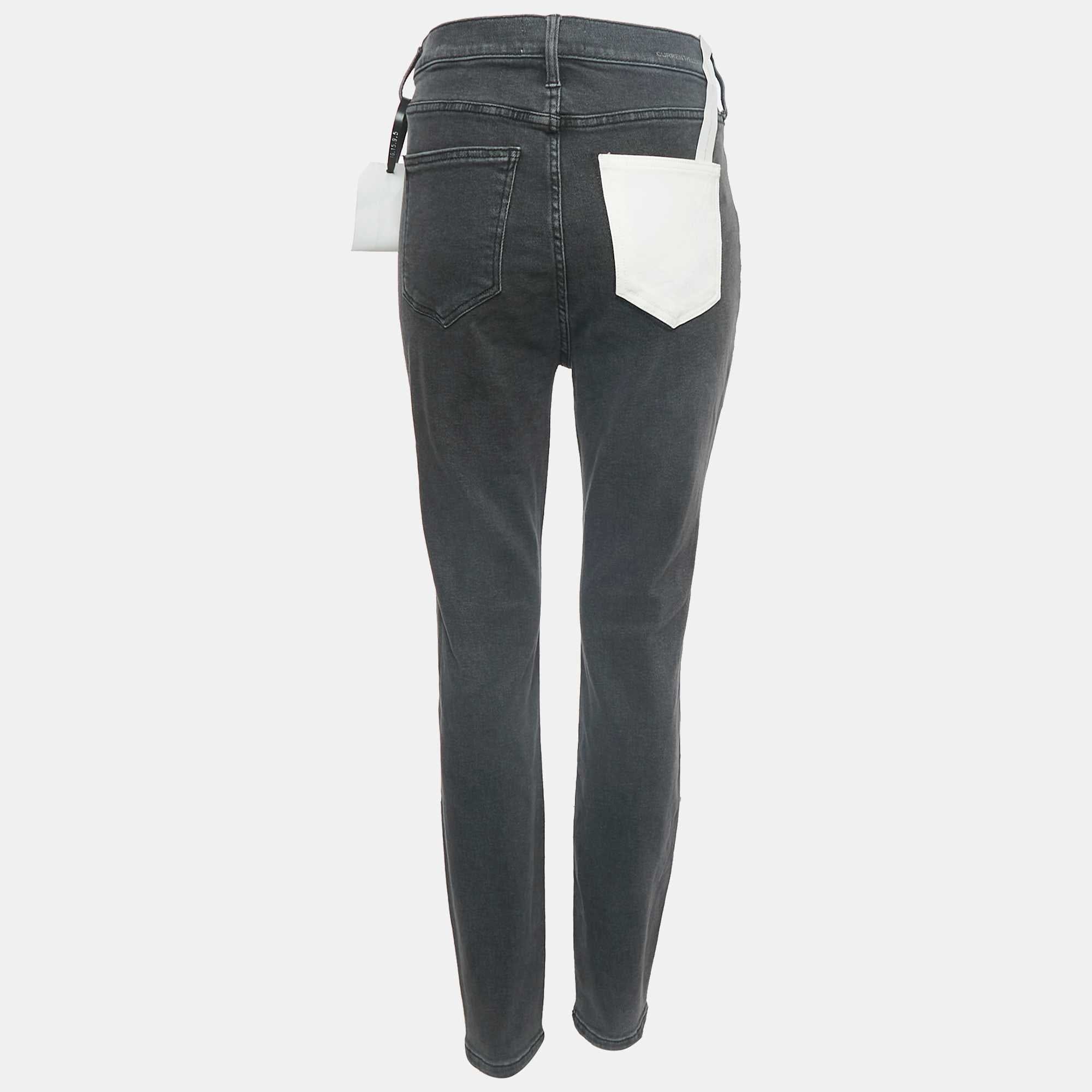 High t Grey Denim The Ultra High Waist Skinny Jeans L Waist 32"