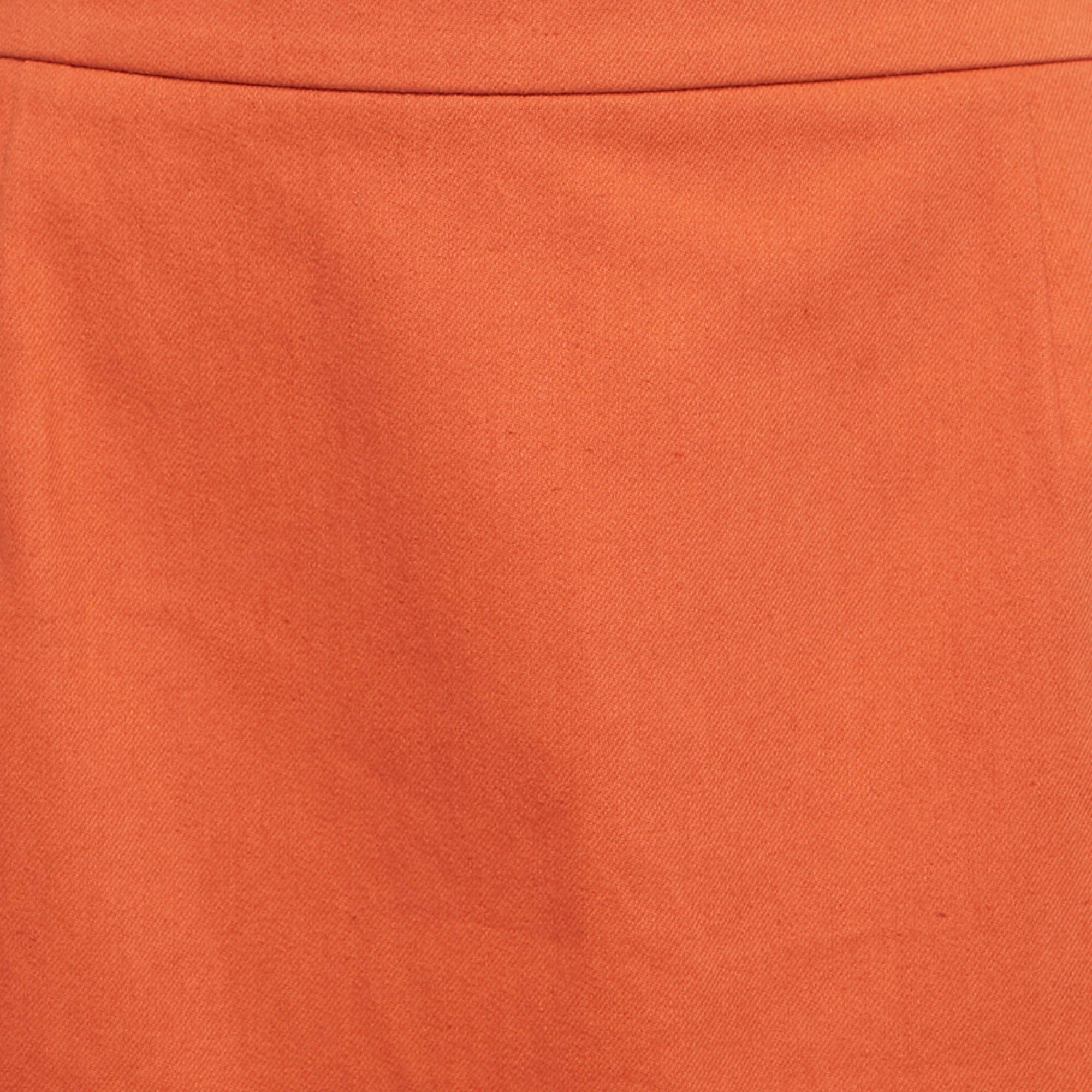 M Missoni Brown Cotton Ruffled Mini Skirt