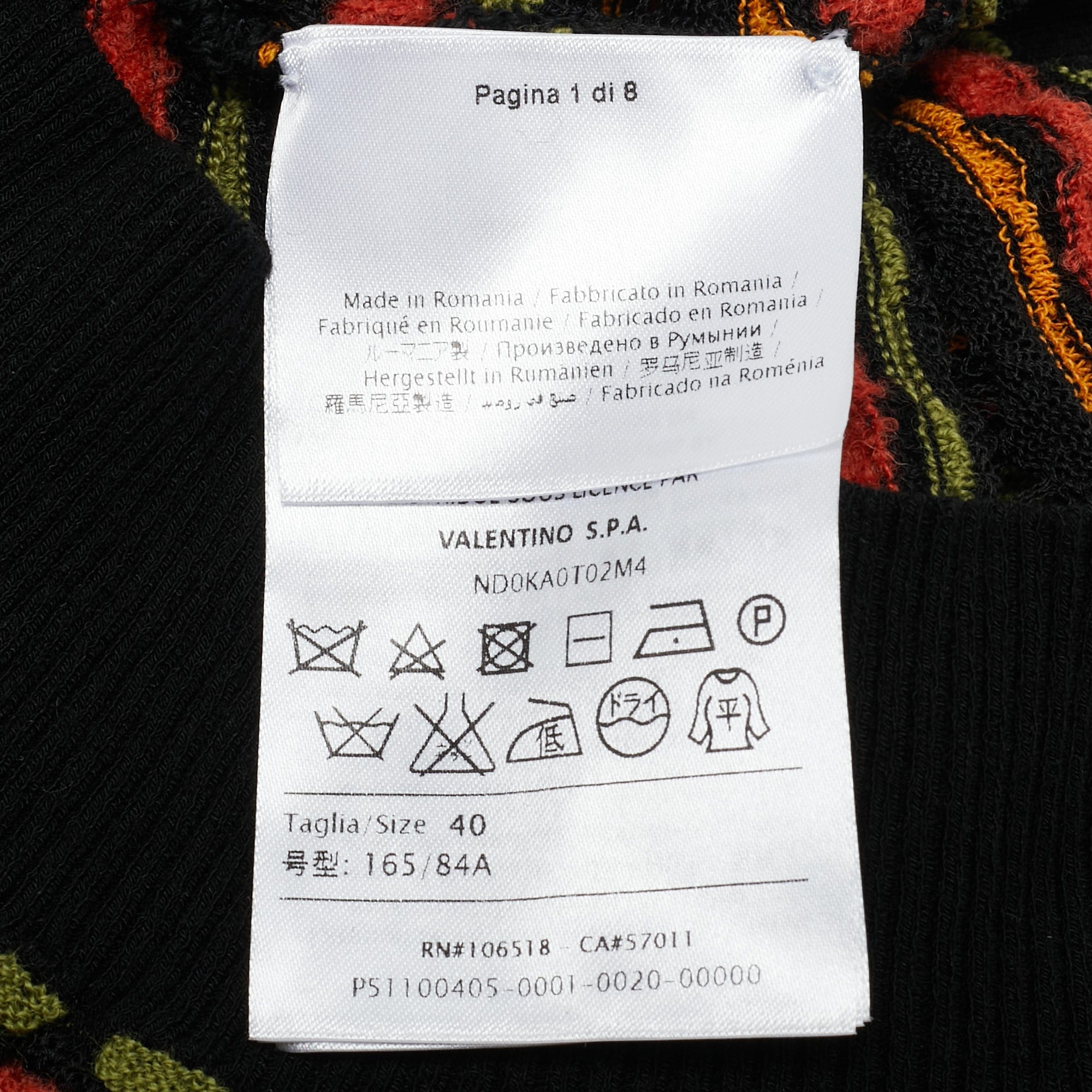 M Missoni Black Pointelle Knit Button Front Cardigan