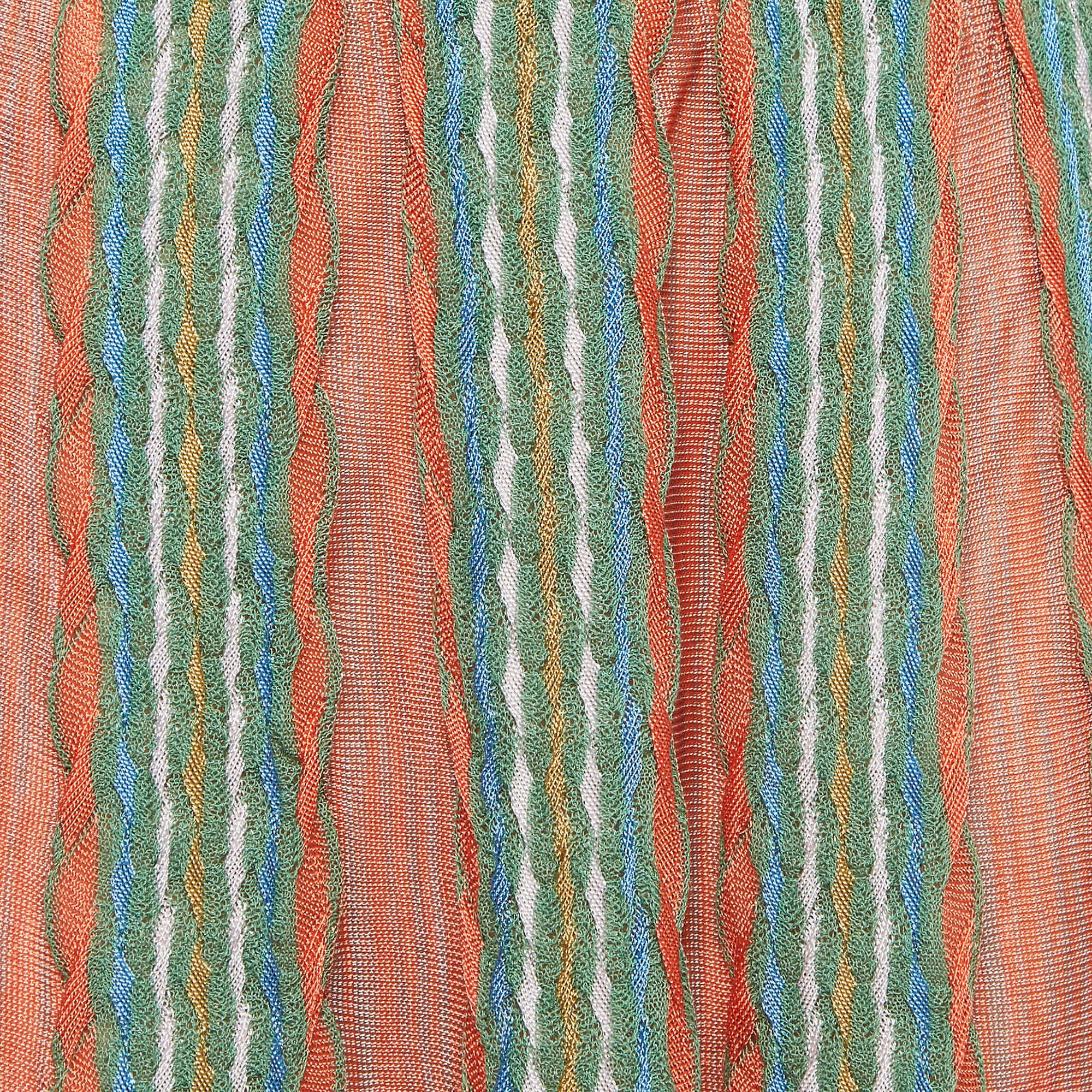 M Missoni Multicolor Striped Knit Mini Skirt