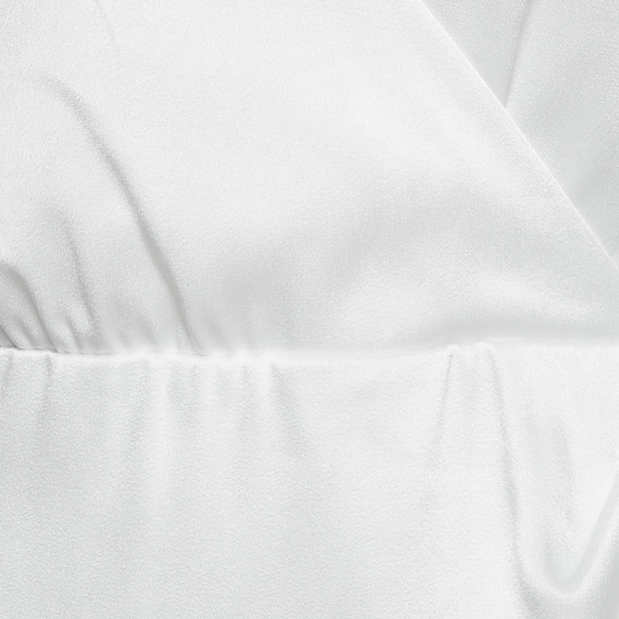 White Satin Tie Detail Mini Dress