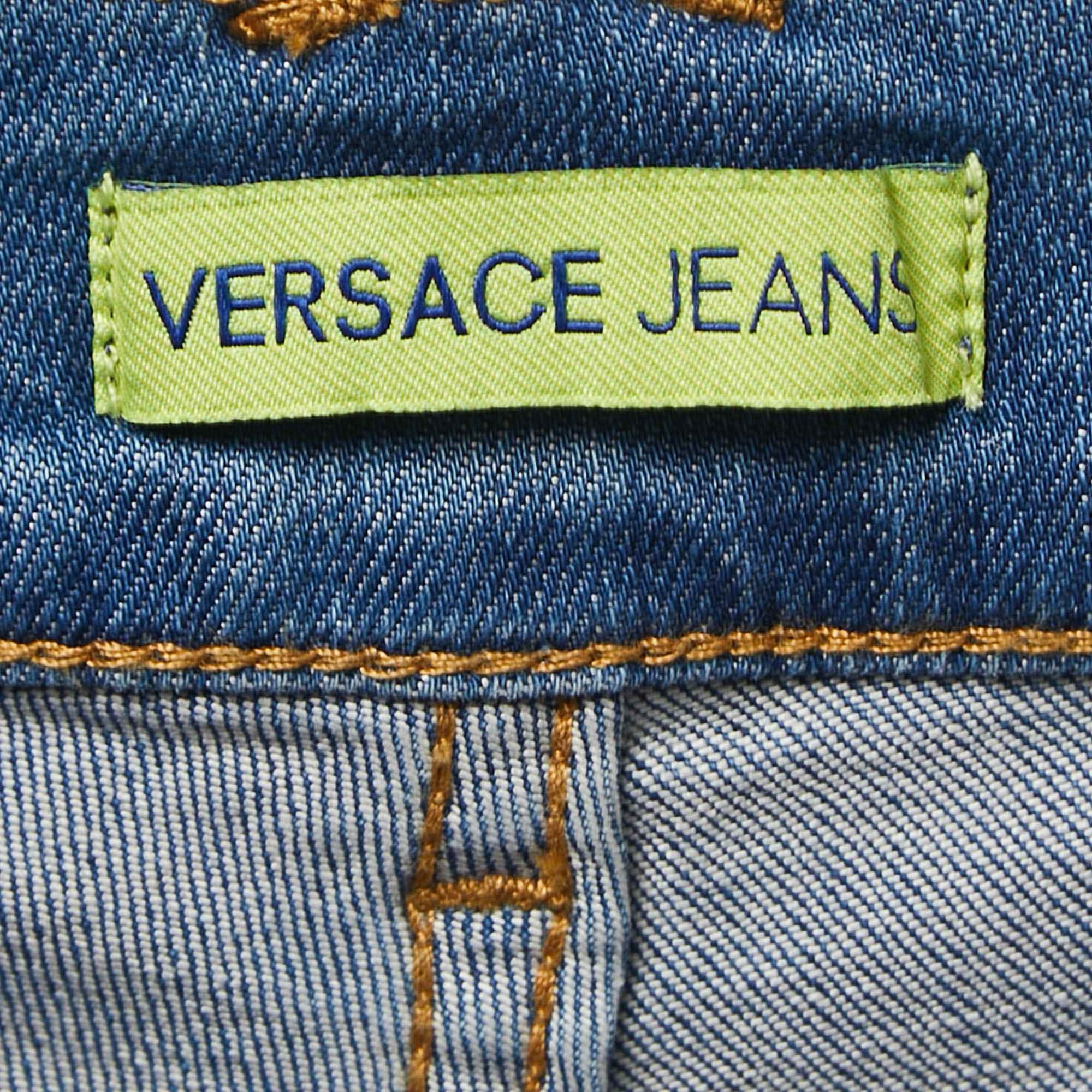 Blue Jeans Blue Washed Denim Skinny Jeans S Waist 28"