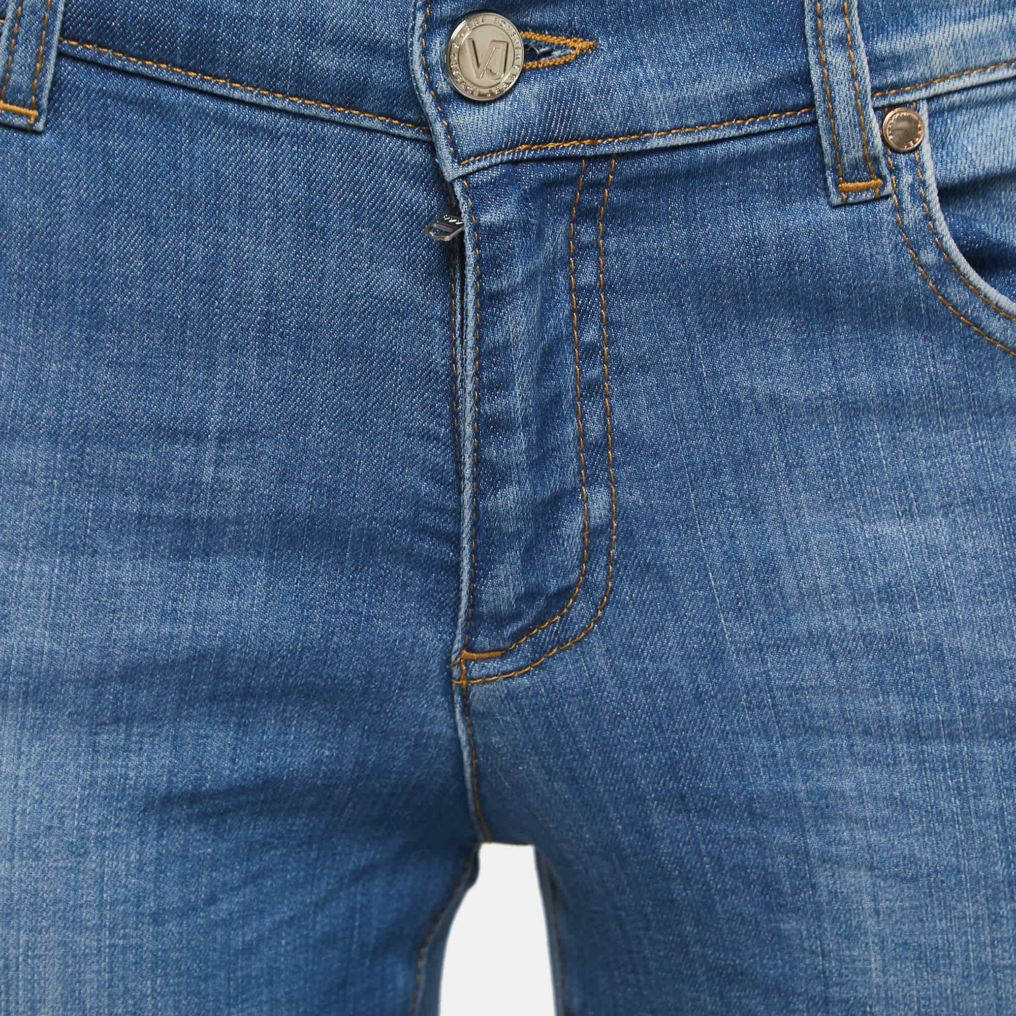 Blue Jeans Blue Washed Denim Skinny Jeans S Waist 28"
