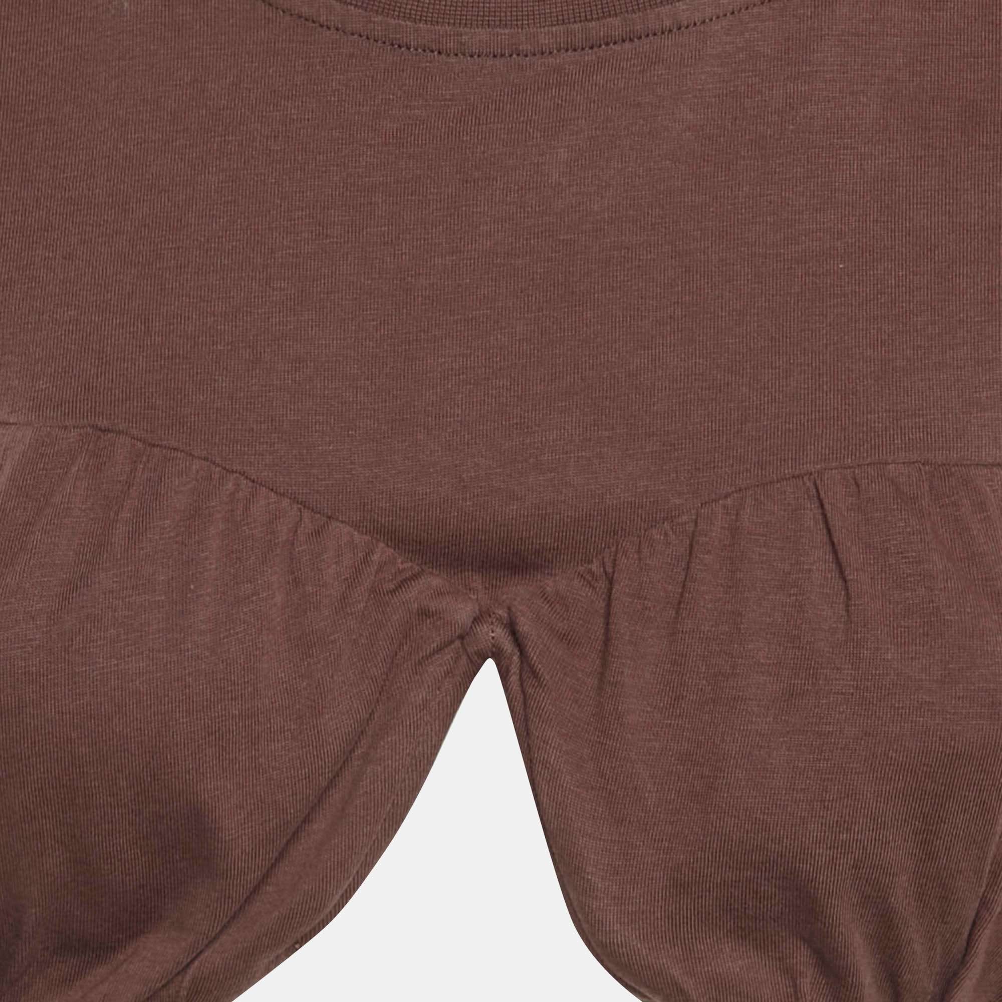 Baci Brown Jersey Le Baci Crop Top