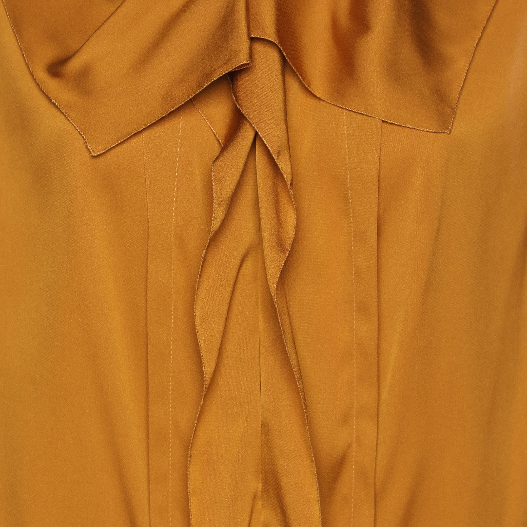 Elie Tahari Yellow Pepper Stretch Silk Andrea Blouse