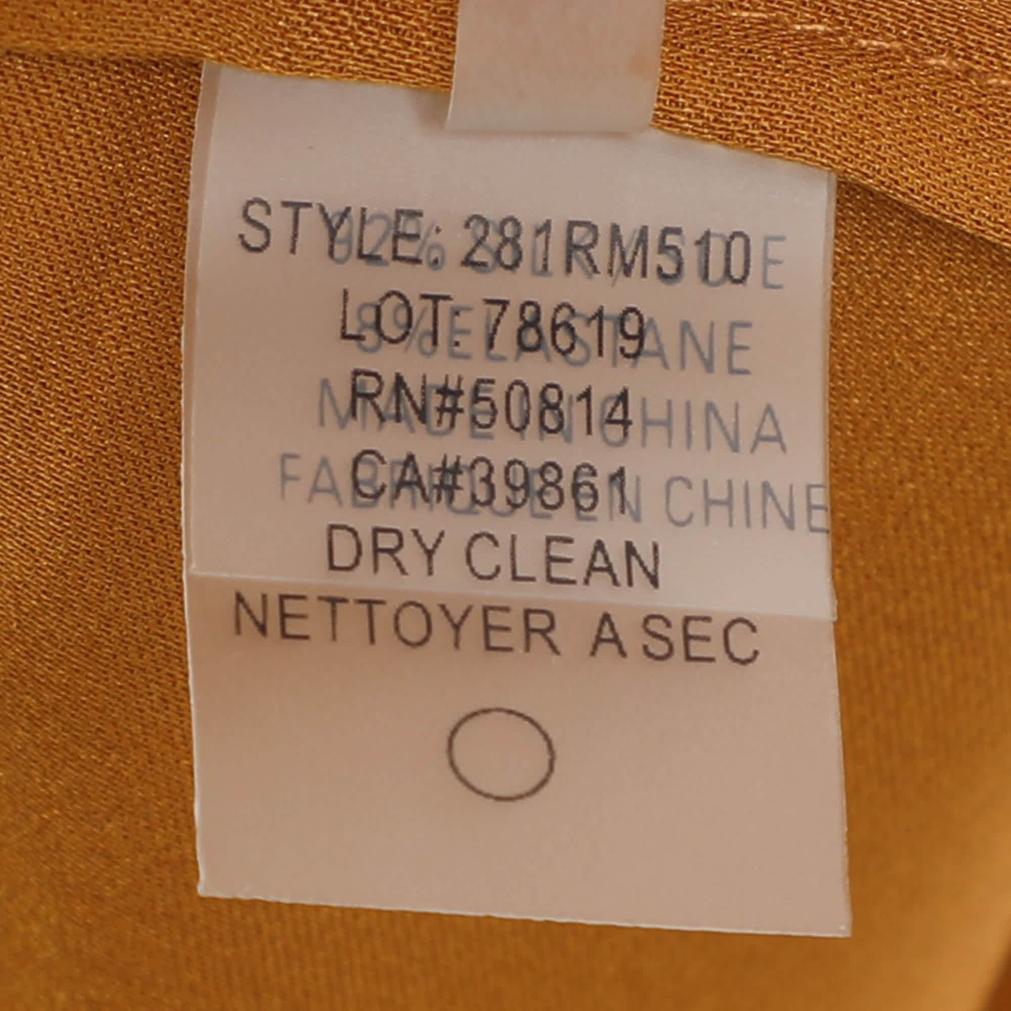 Elie Tahari Yellow Pepper Stretch Silk Andrea Blouse