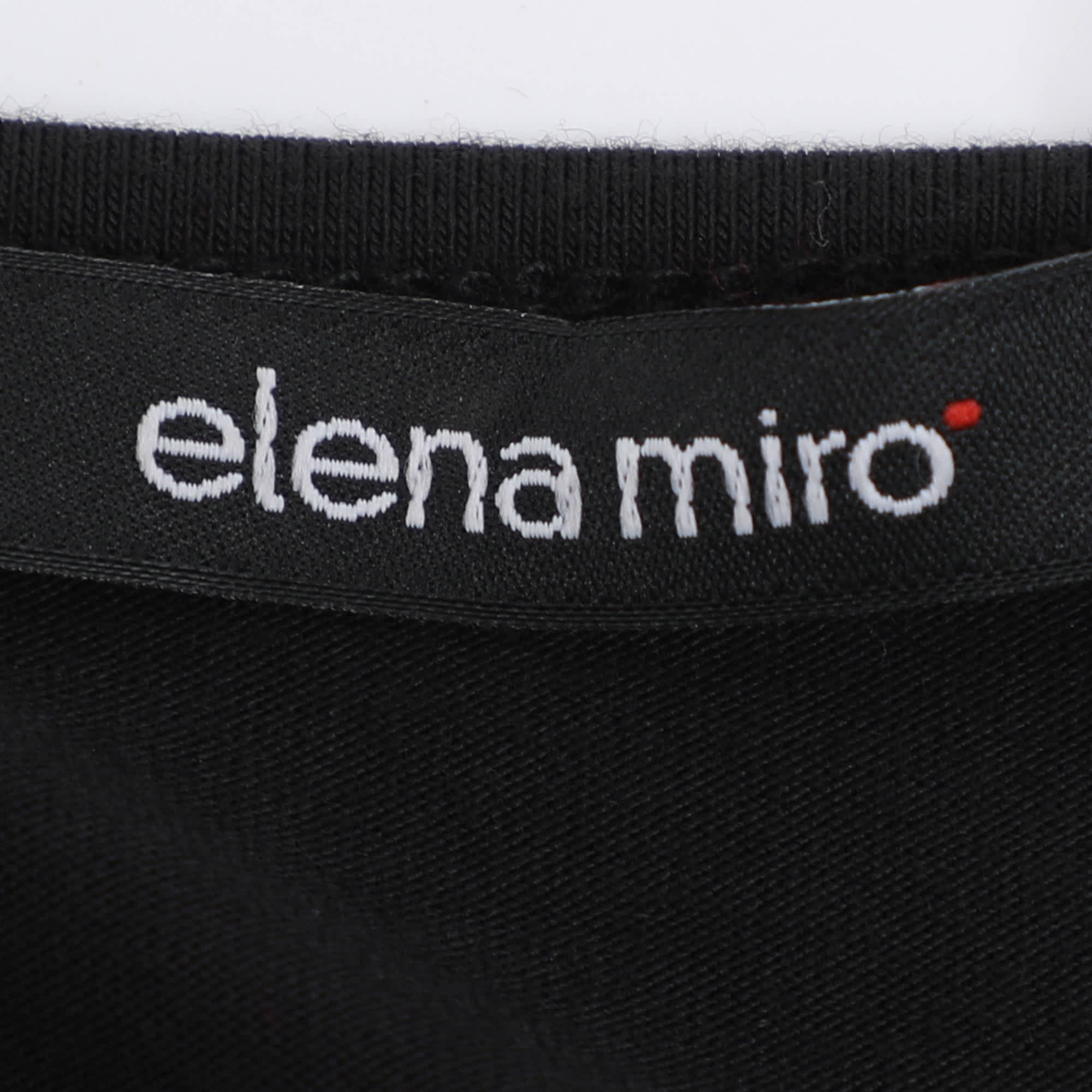 Elena Miro Black Jersey Embellished Long Sleeve Sweater