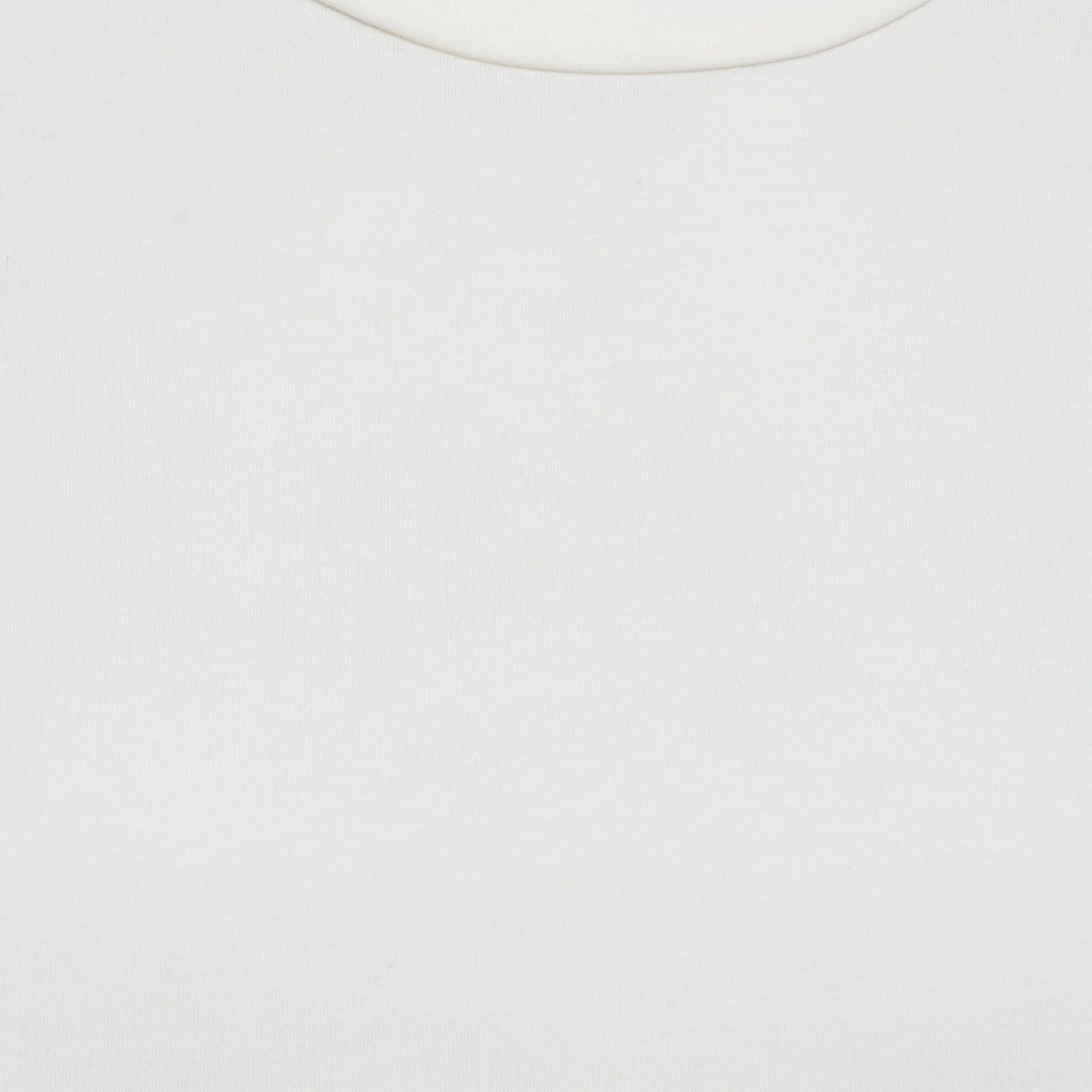 WHITE* Maje White Jersey Round Neck Crop Top