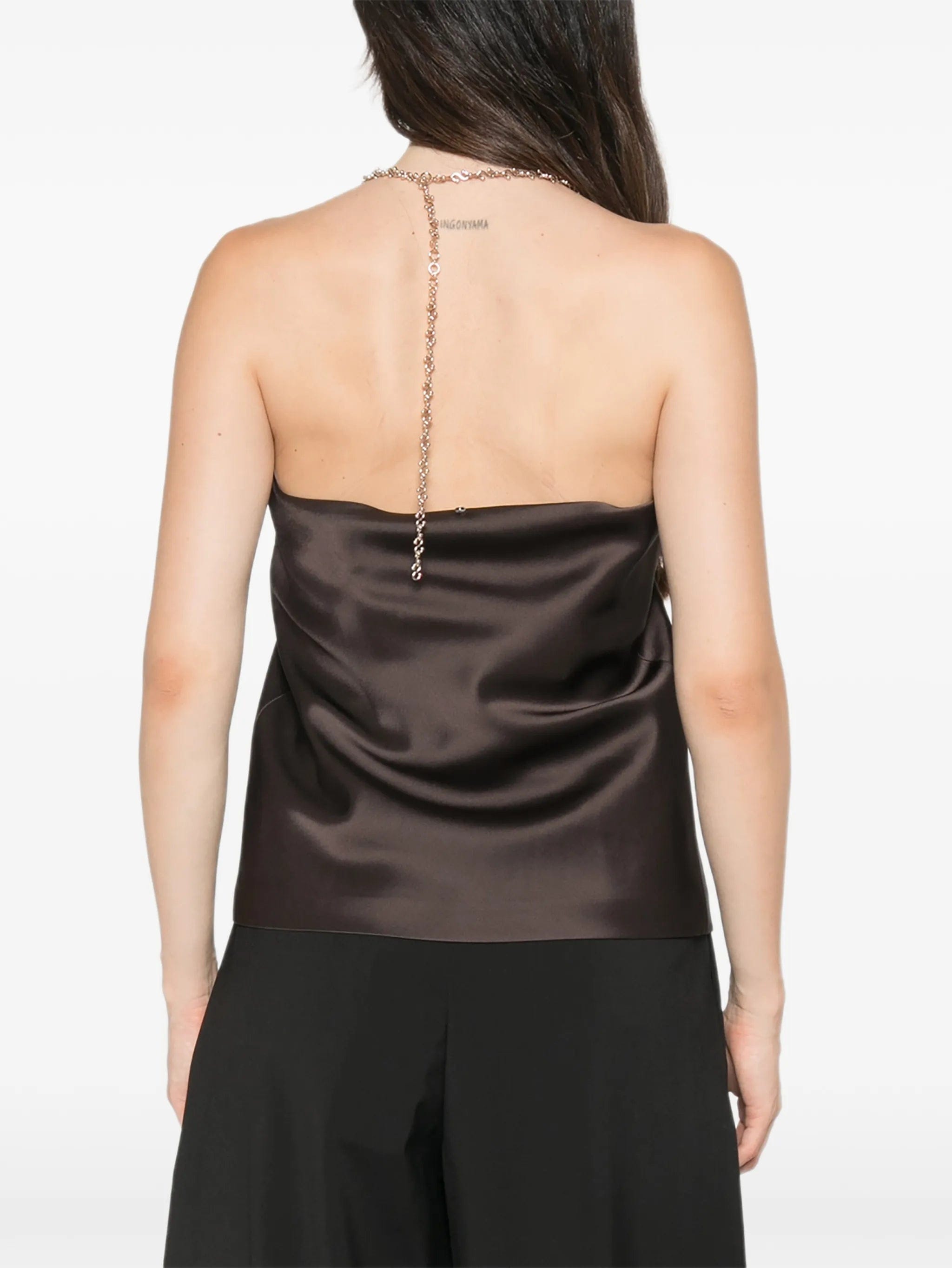 Sportmax Spxpiombo V - neck chain - strap top