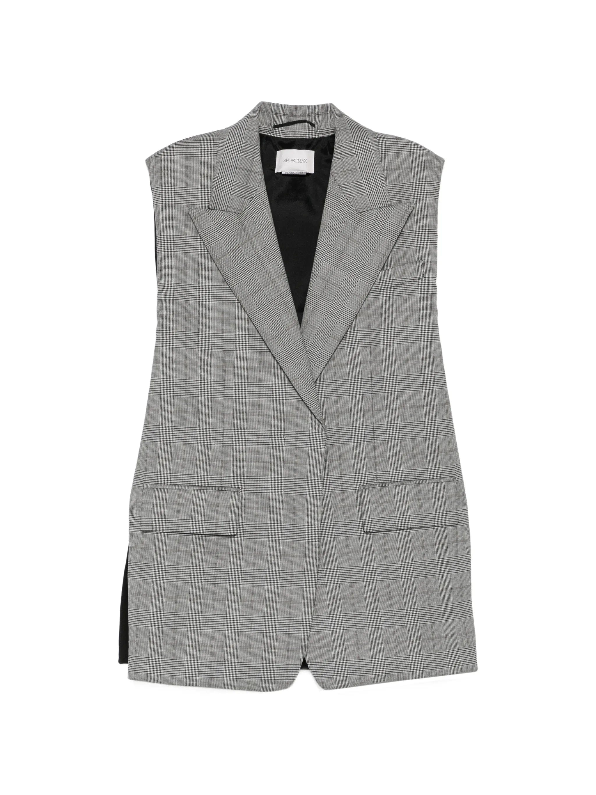 Sportmax Abete check - pattern sleeveless gilet