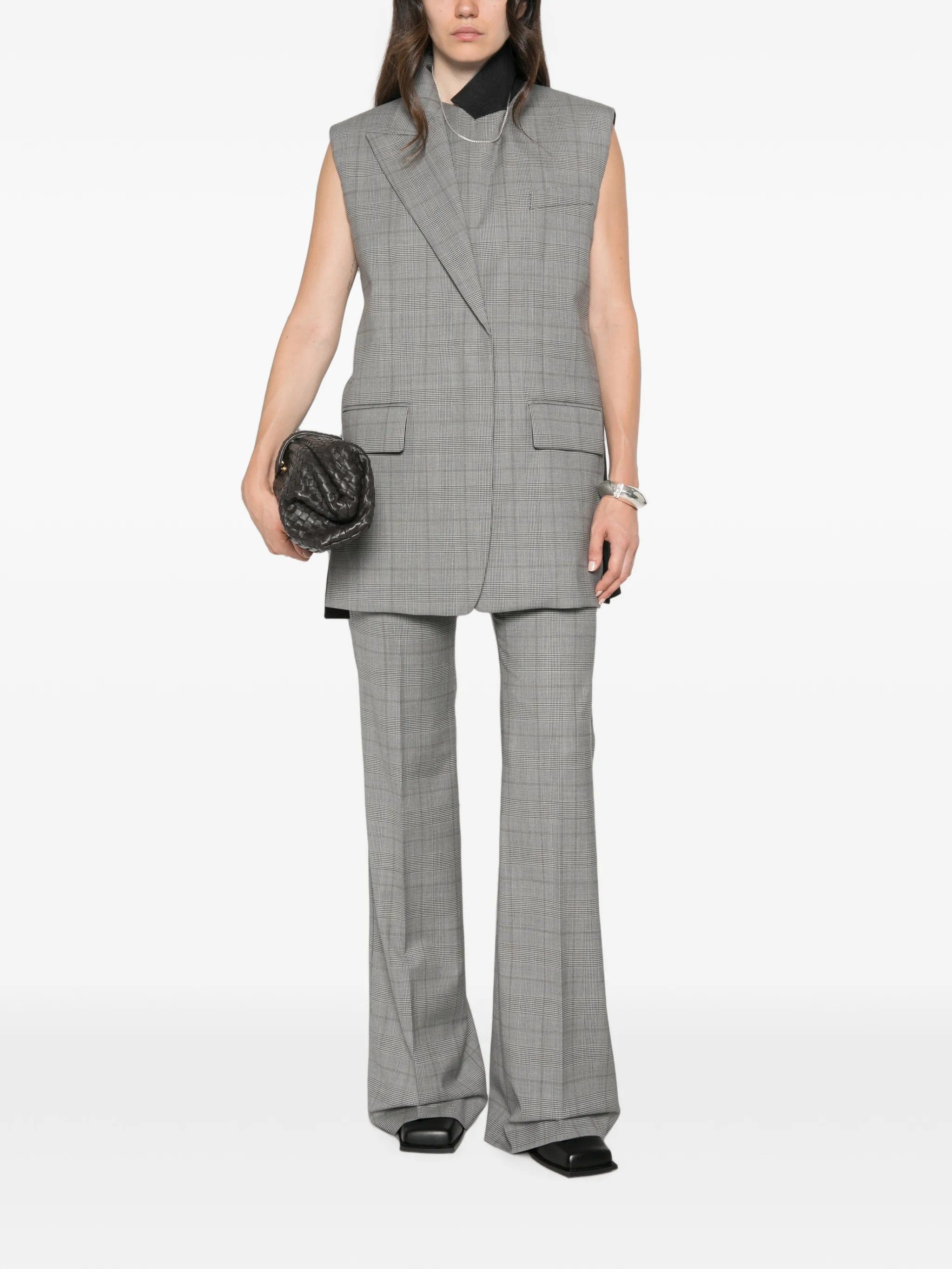 Sportmax Abete check - pattern sleeveless gilet