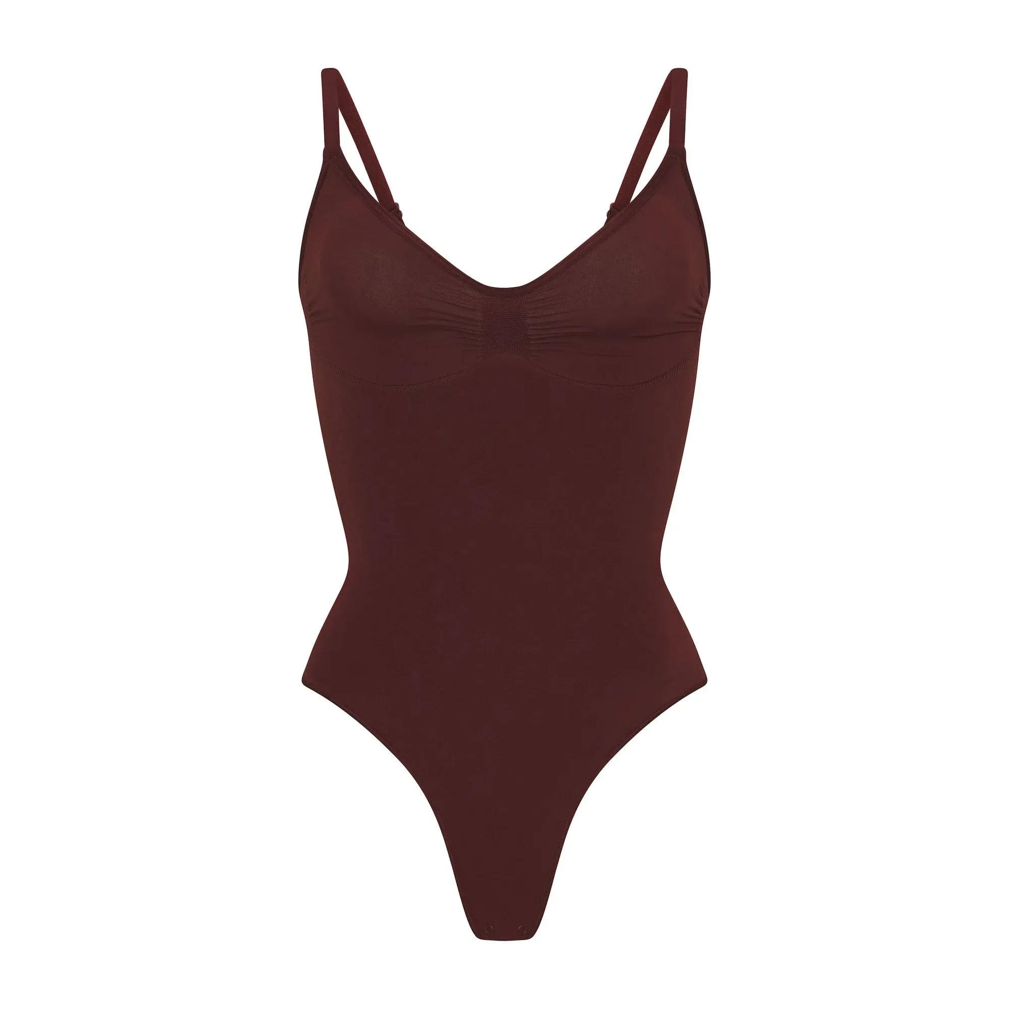 SEAMLESS SCULPT Skims Seamless Sculpt Thong Bodysuit Oxblood