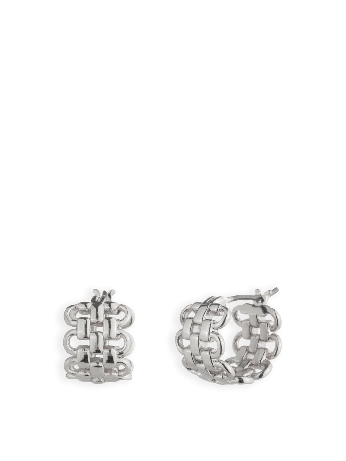Lauren Ralph Lauren 12 mm Huggie Hoop Earrings Silver