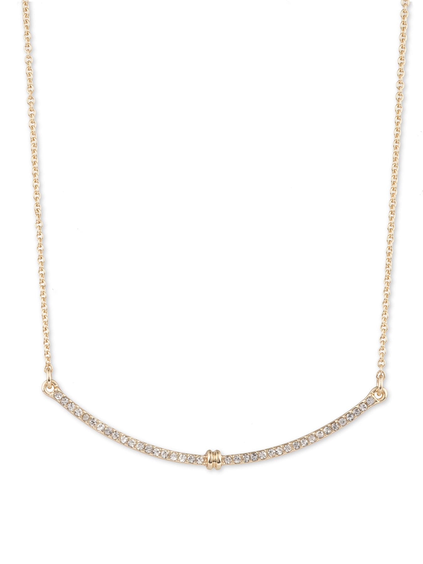 Lauren Ralph Lauren Pavé Frontal Necklace Gold