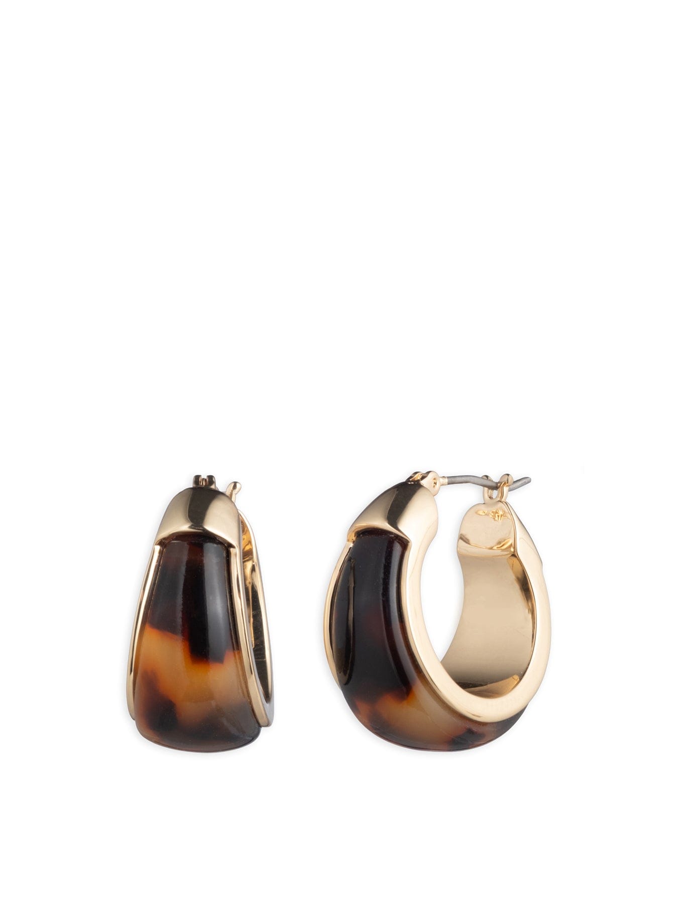 Lauren Ralph Lauren Tortoiseshell Hoop Earrings Gold