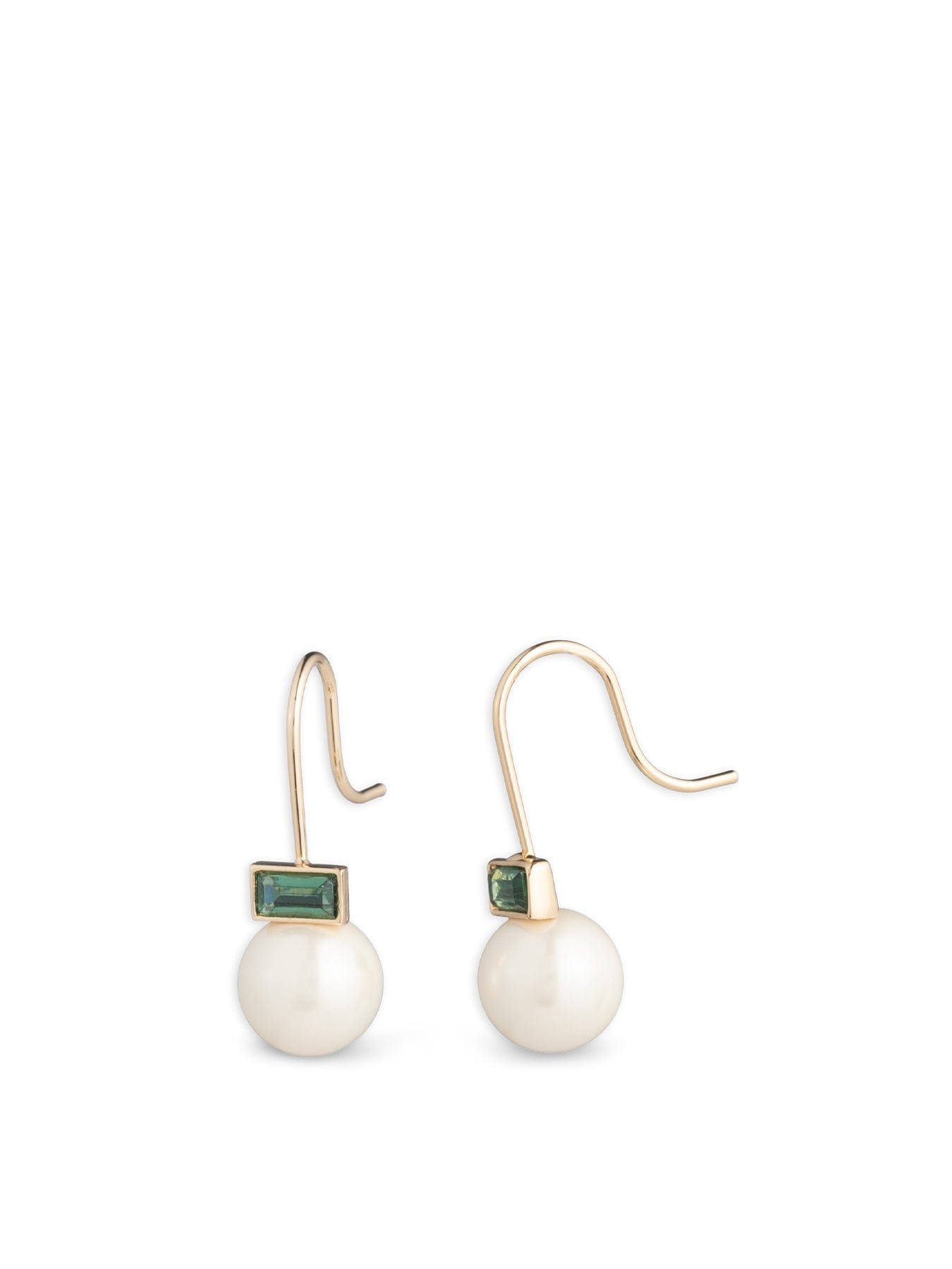 Lauren Ralph Lauren Pearl Baguette Drop Earrings Gold