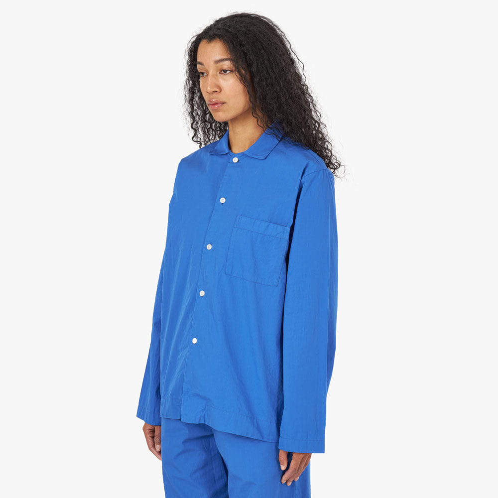 Tekla Fabrics Tekla Poplin Long Sleeve Shirt / Royal Blue