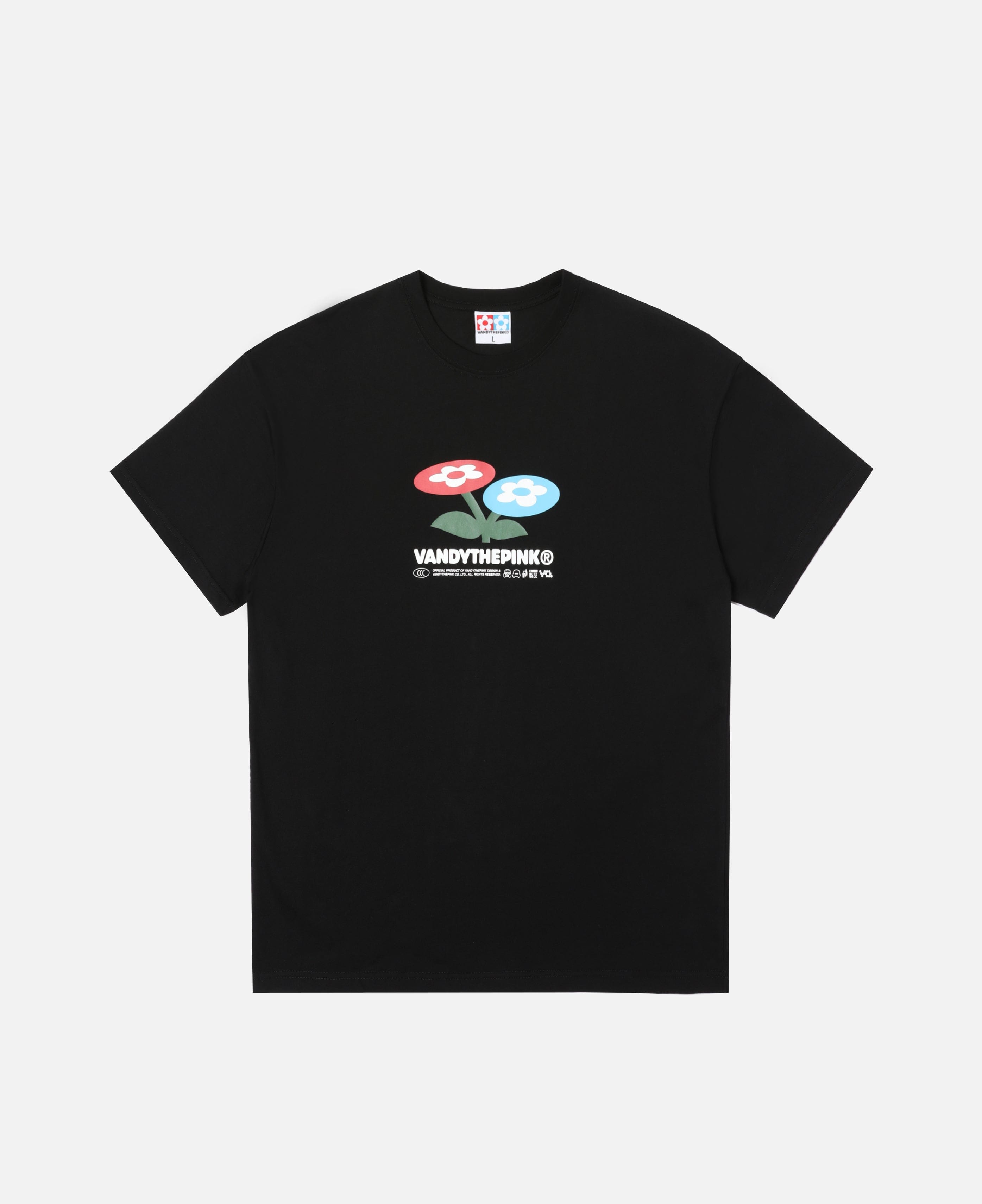 Vandy The Pink Two Flower T - Shirt (Black)